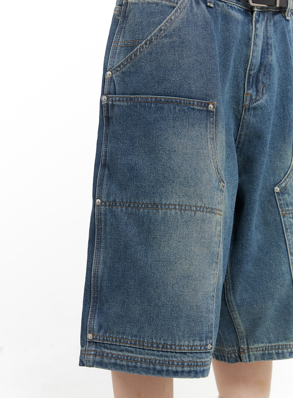Stud Washed Baggy Jorts (UNISEX) CG408 - Image 3