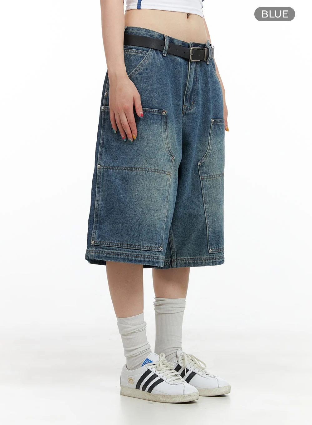 Stud Washed Baggy Jorts (UNISEX) CG408 - Image 8
