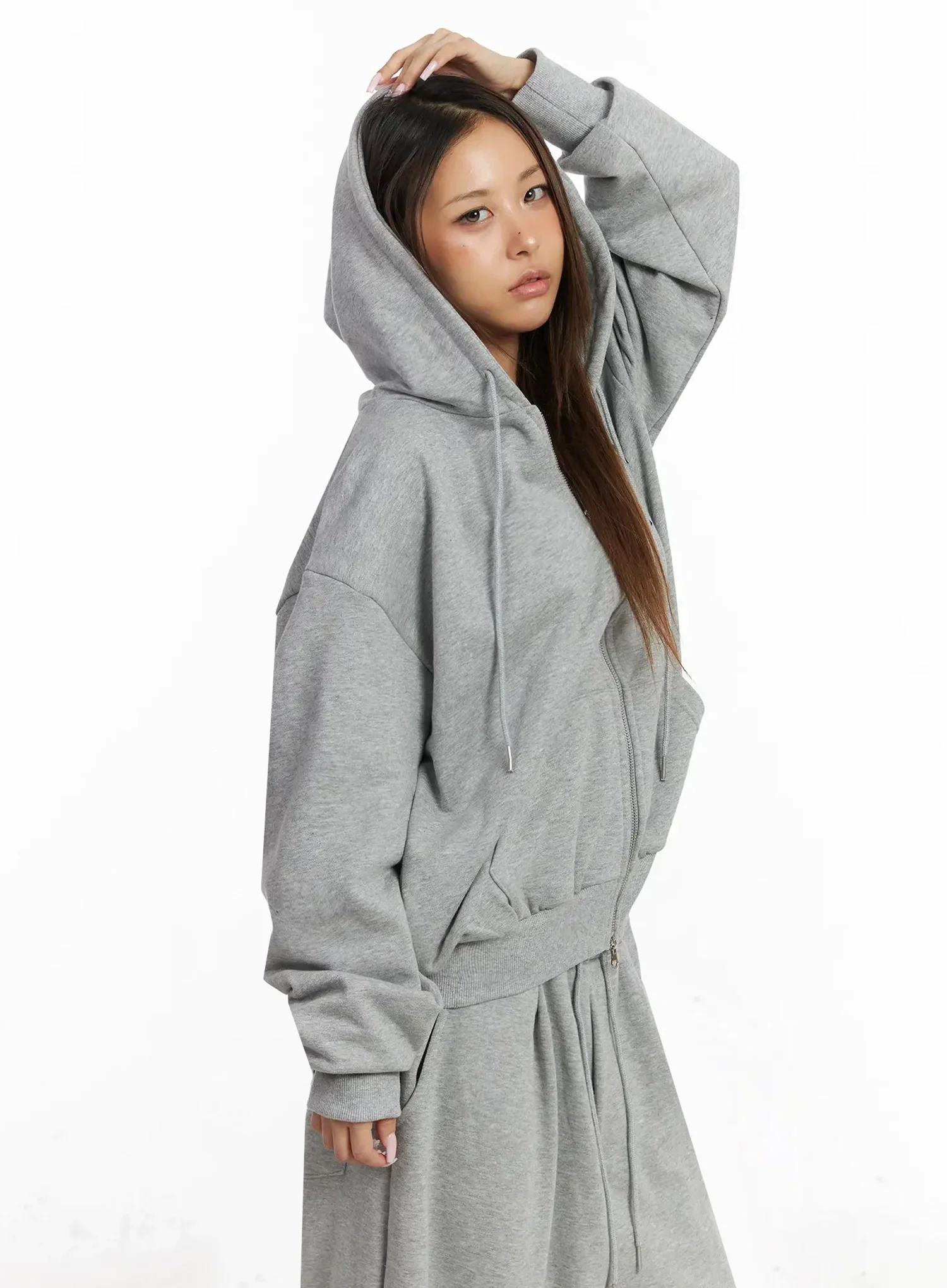Studded Cross Zip Hoodie IY501 - Image 8