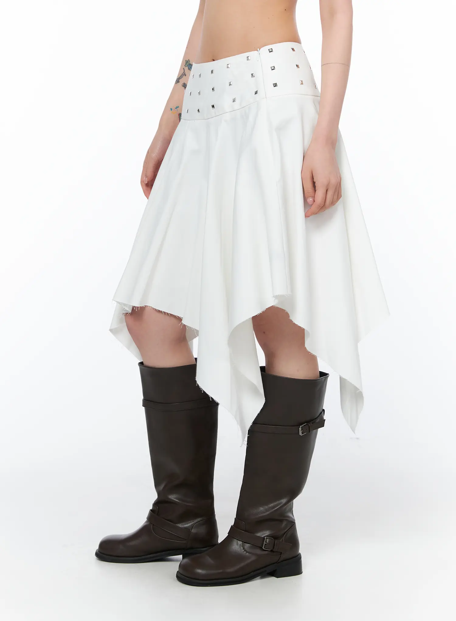 Studded Flare Midi Skirt CA527 - Image 4