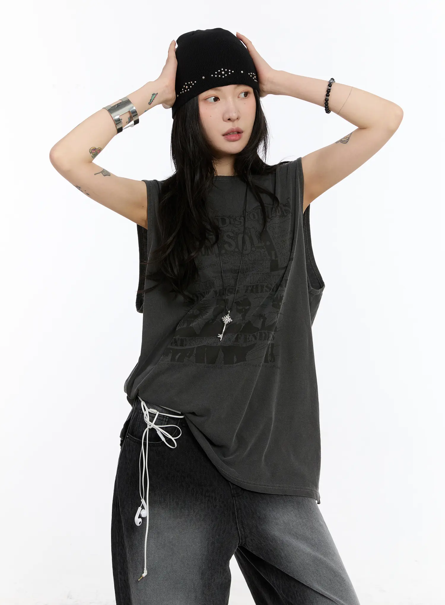 Studded Knit Beanie CA508 - Image 6