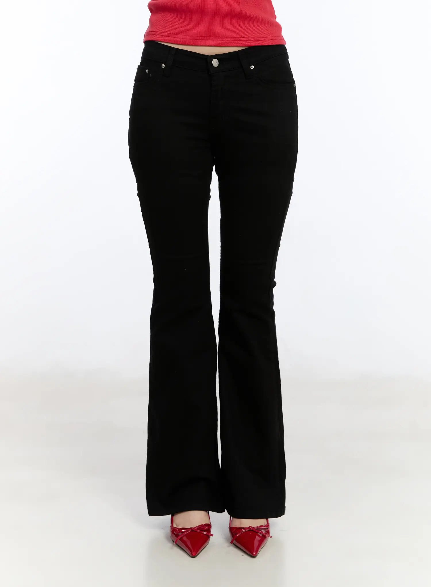 Studded Pocket Hip Pad Bootcut Pants CA507 - Image 11