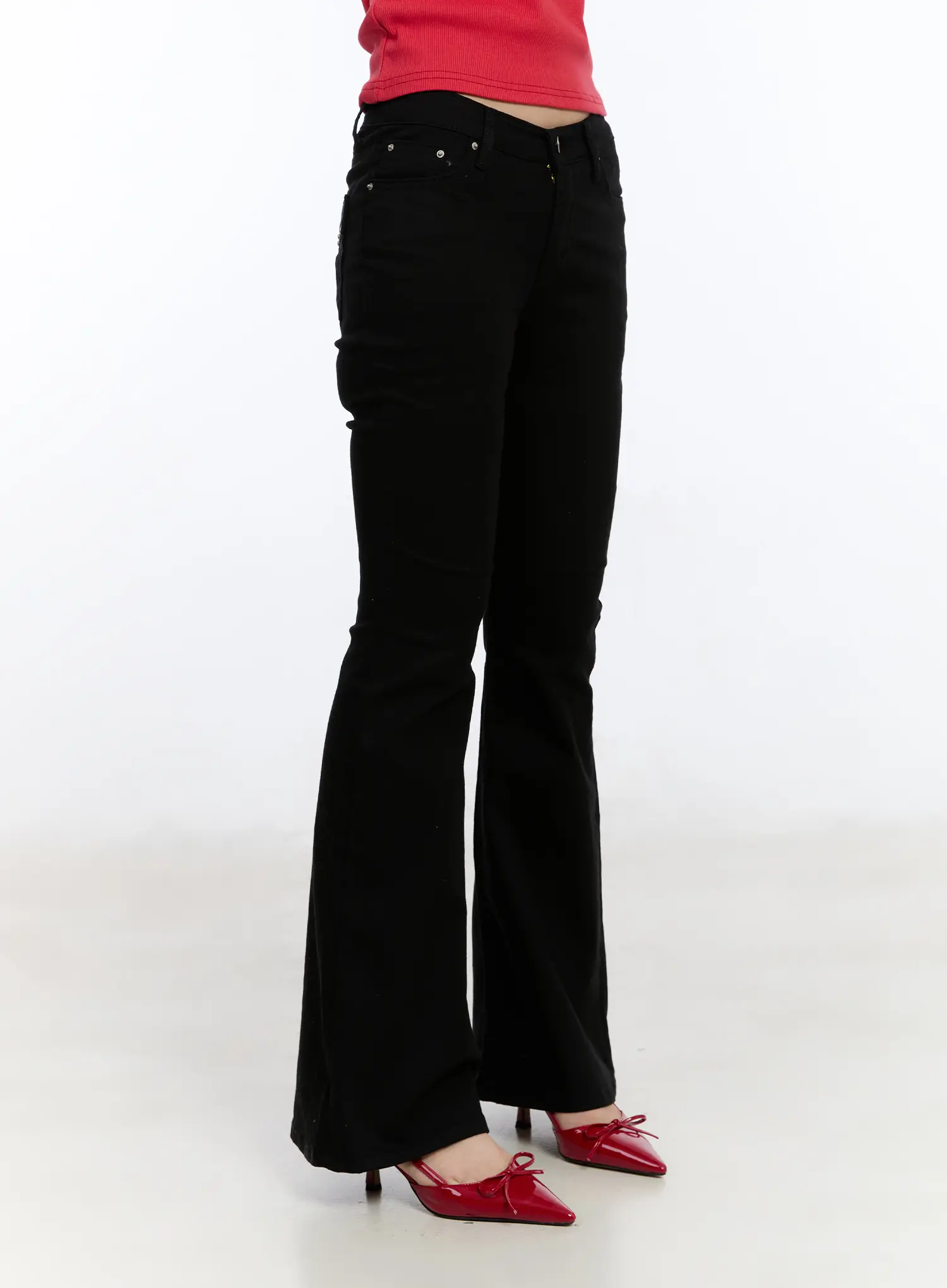 Studded Pocket Hip Pad Bootcut Pants CA507 - Image 5