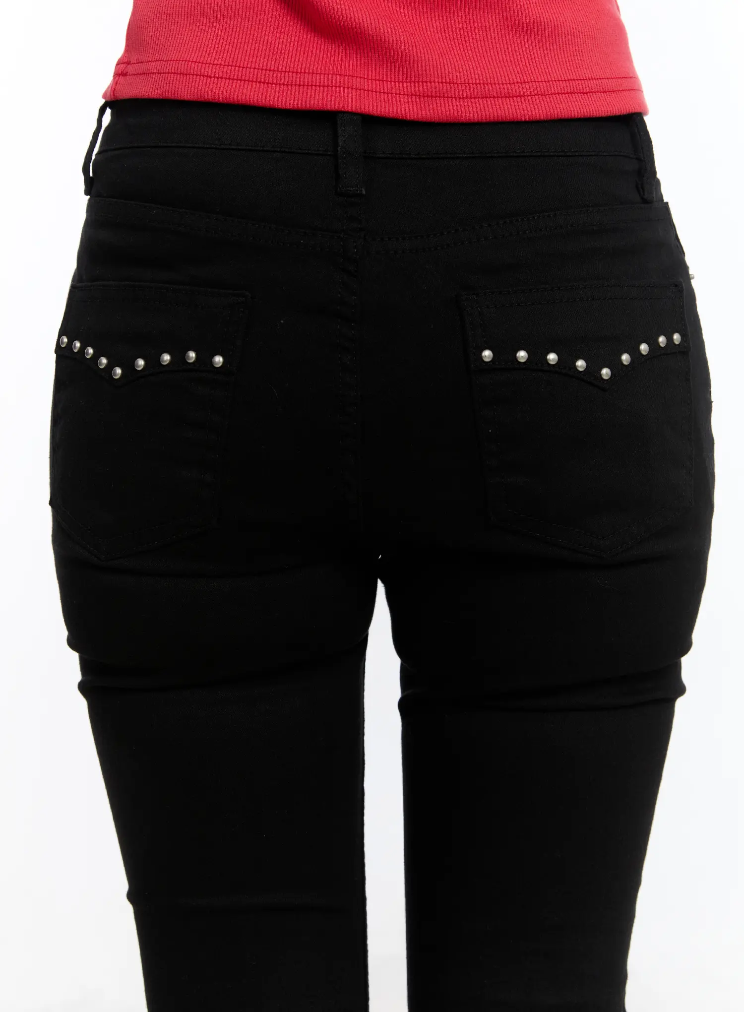 Studded Pocket Hip Pad Bootcut Pants CA507 - Image 9