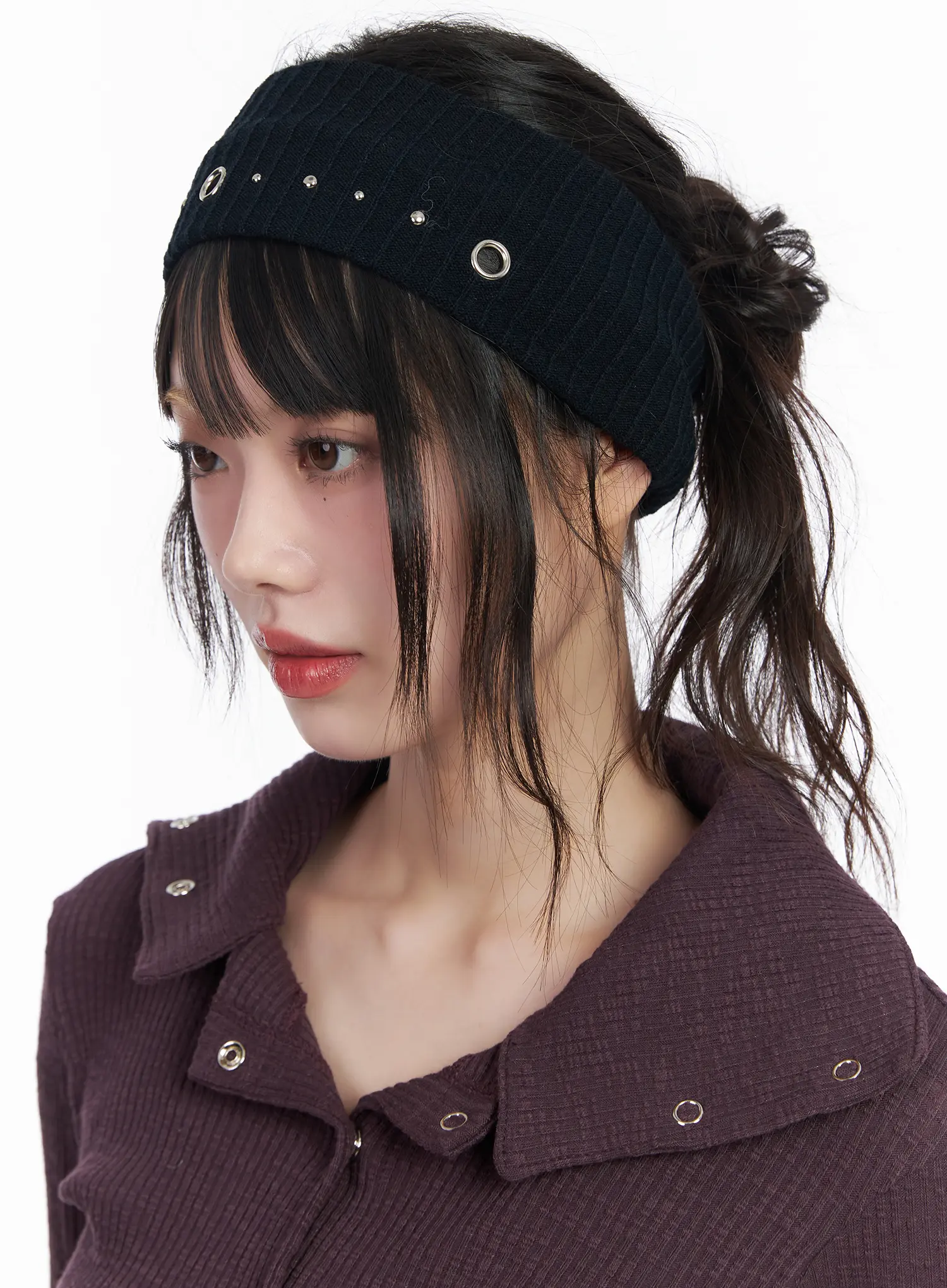 Studded Ring Detail Hairband CM526 - Image 2