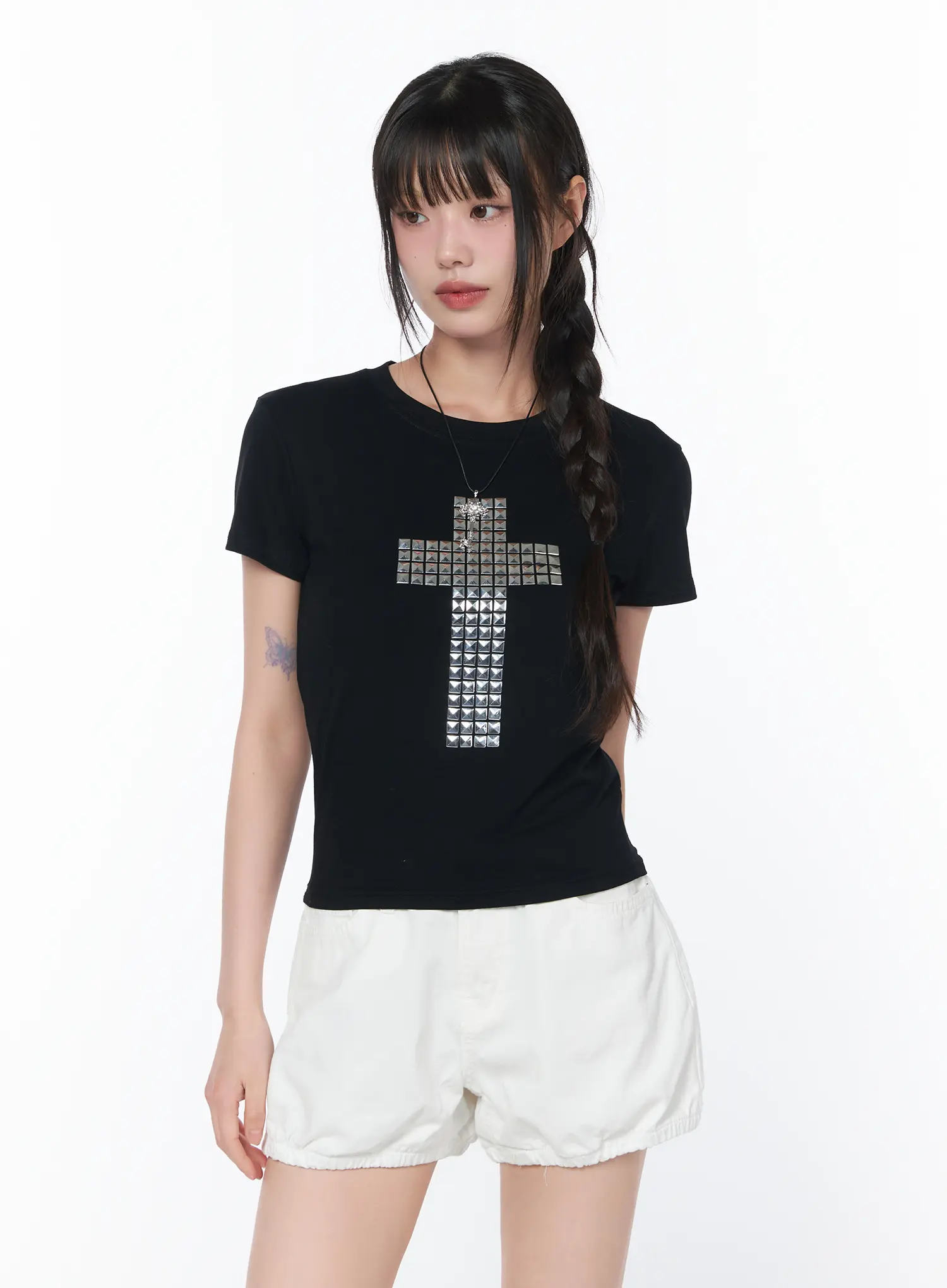 Studded Short Sleeve Tee CA528 - Image 2