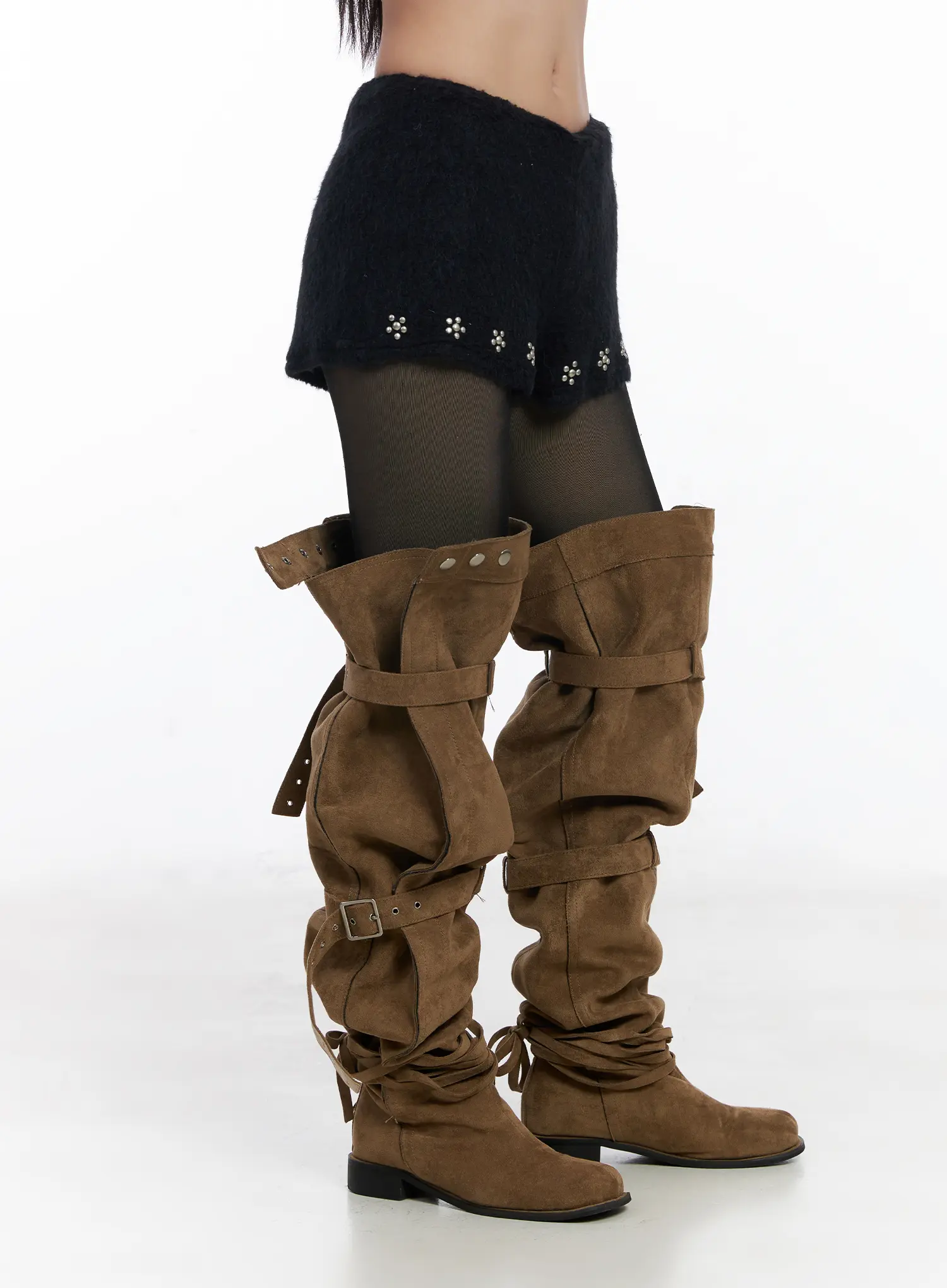 Studded Textured Shorts CJ514 - Image 5
