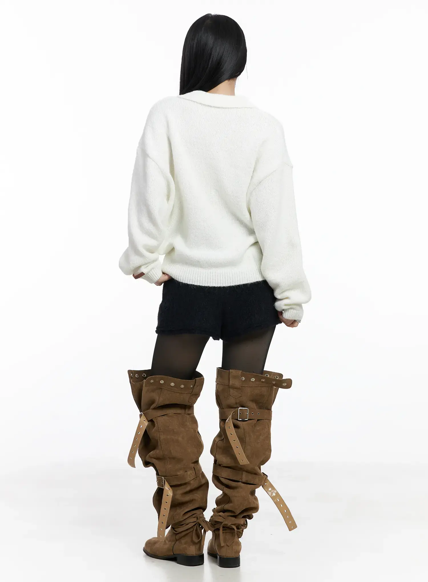 Studded Textured Shorts CJ514 - Image 8