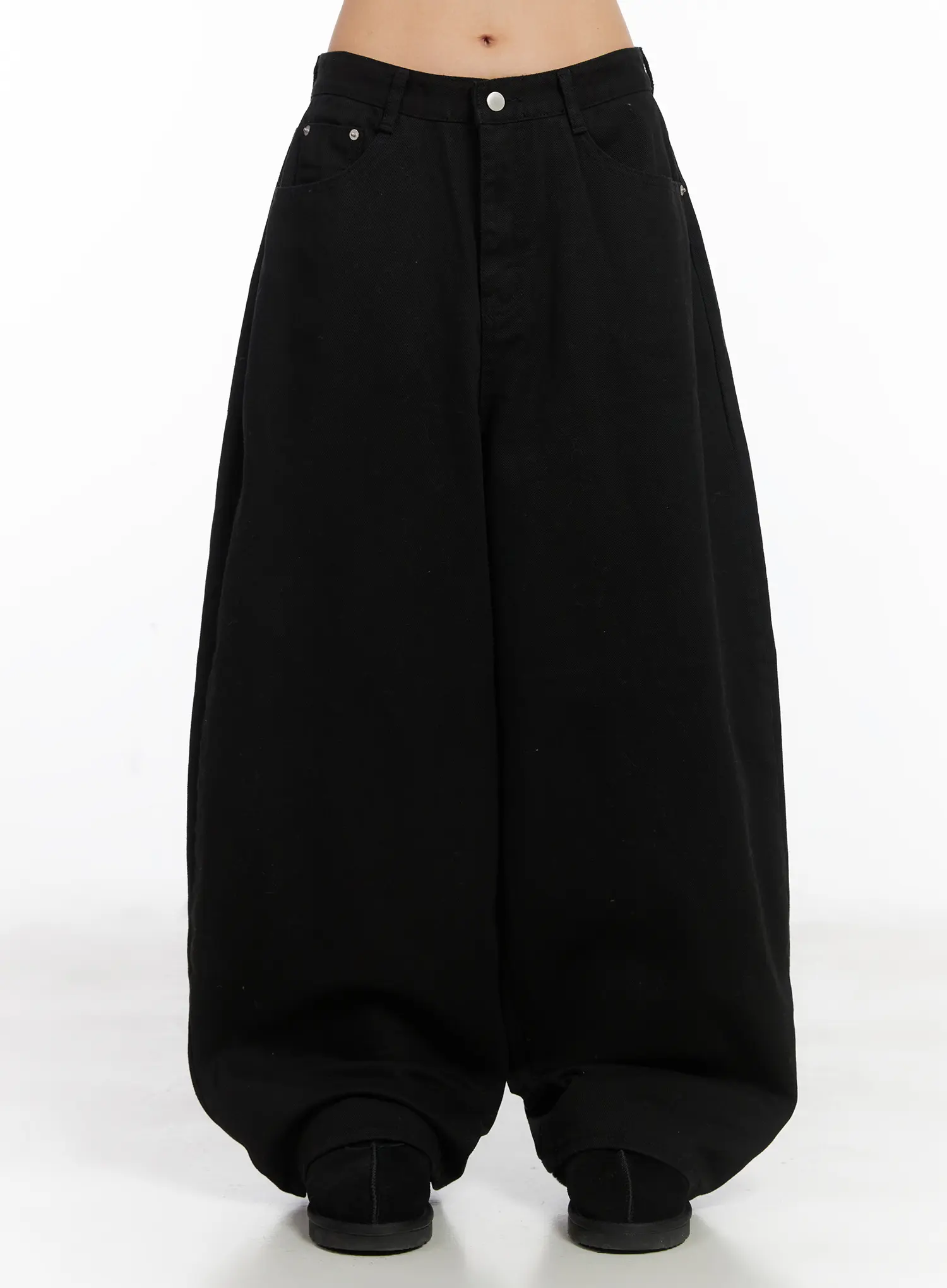 Studded Wide-Leg Cotton Pants CD508 - Image 3