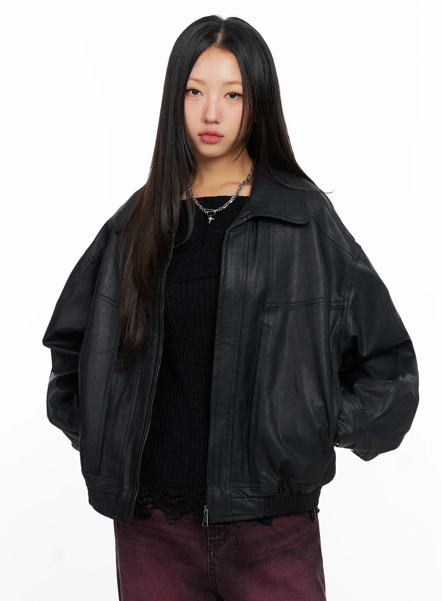 Stylish Leather Jacket CO514 - Image 2