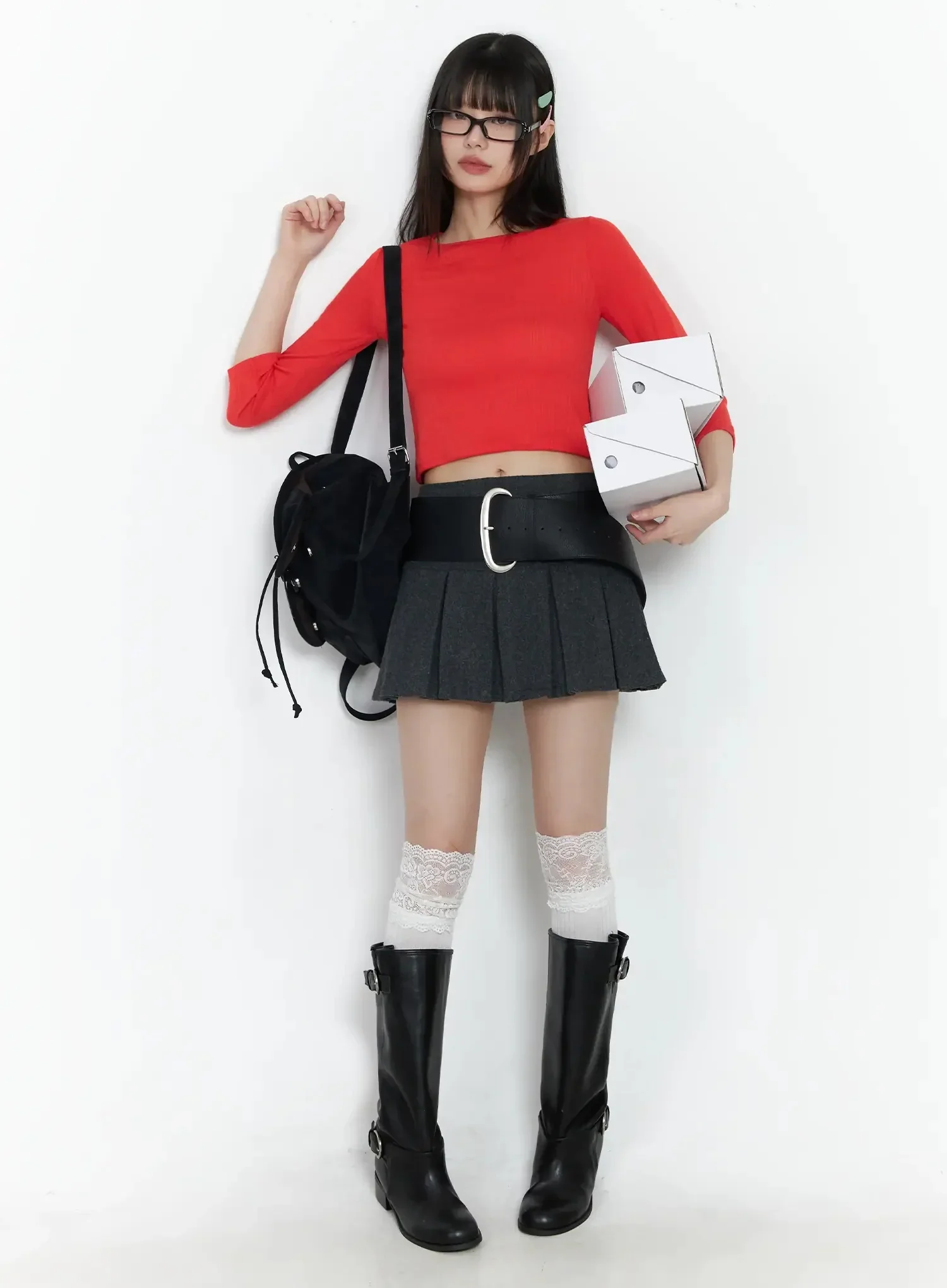Suede Backpack F516 - Image 4