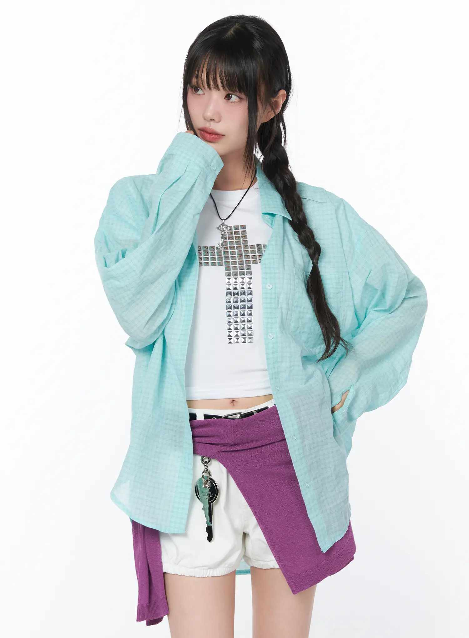 Summer Checkered Button-Up Shirt CA528