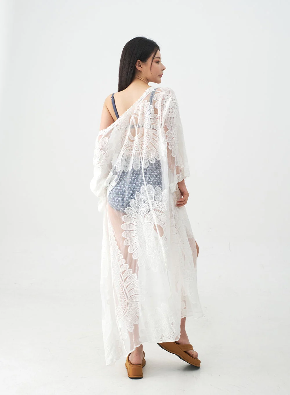 Sunflower Embroided Robe IJ13 - Image 10