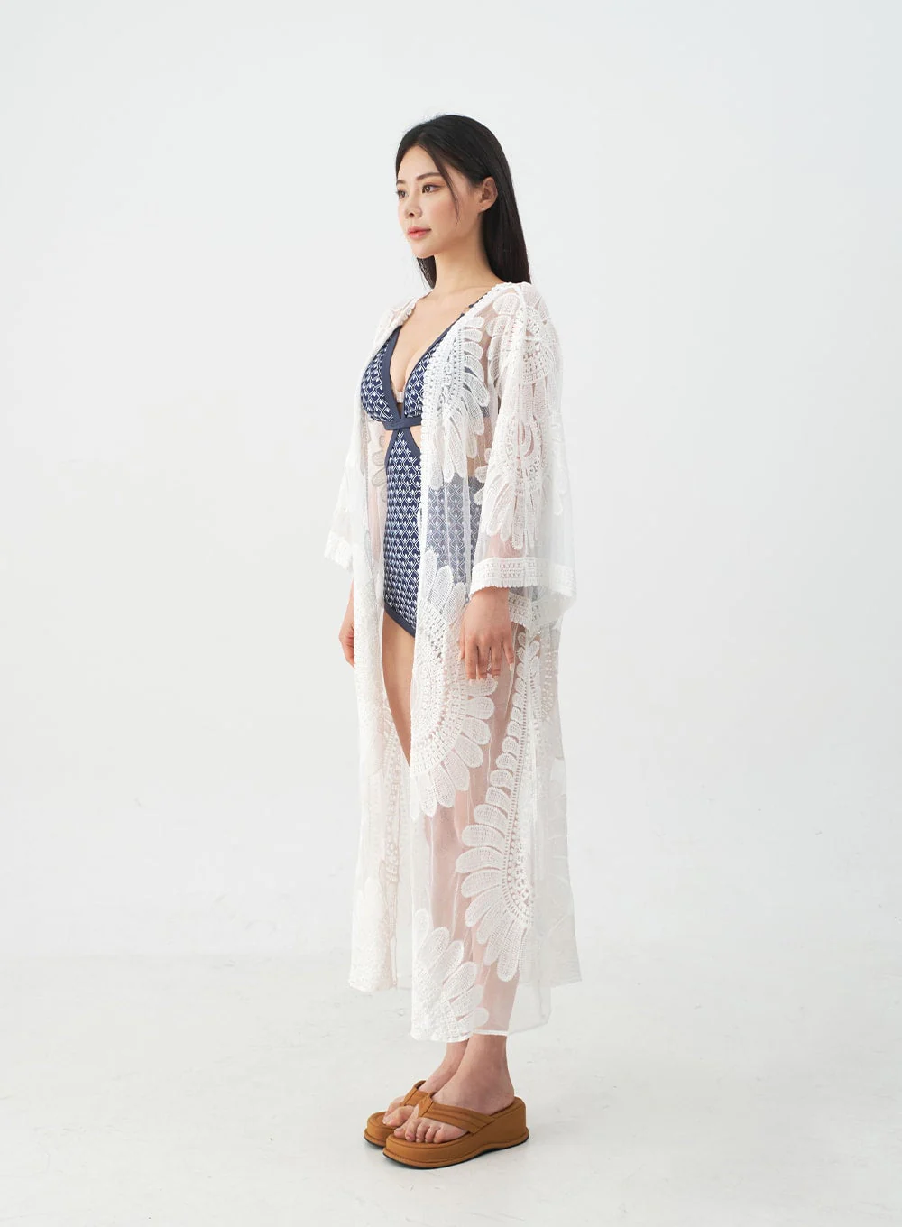 Sunflower Embroided Robe IJ13 - Image 13