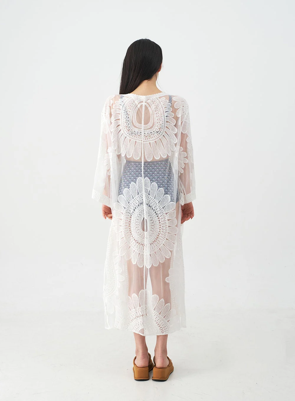 Sunflower Embroided Robe IJ13 - Image 14