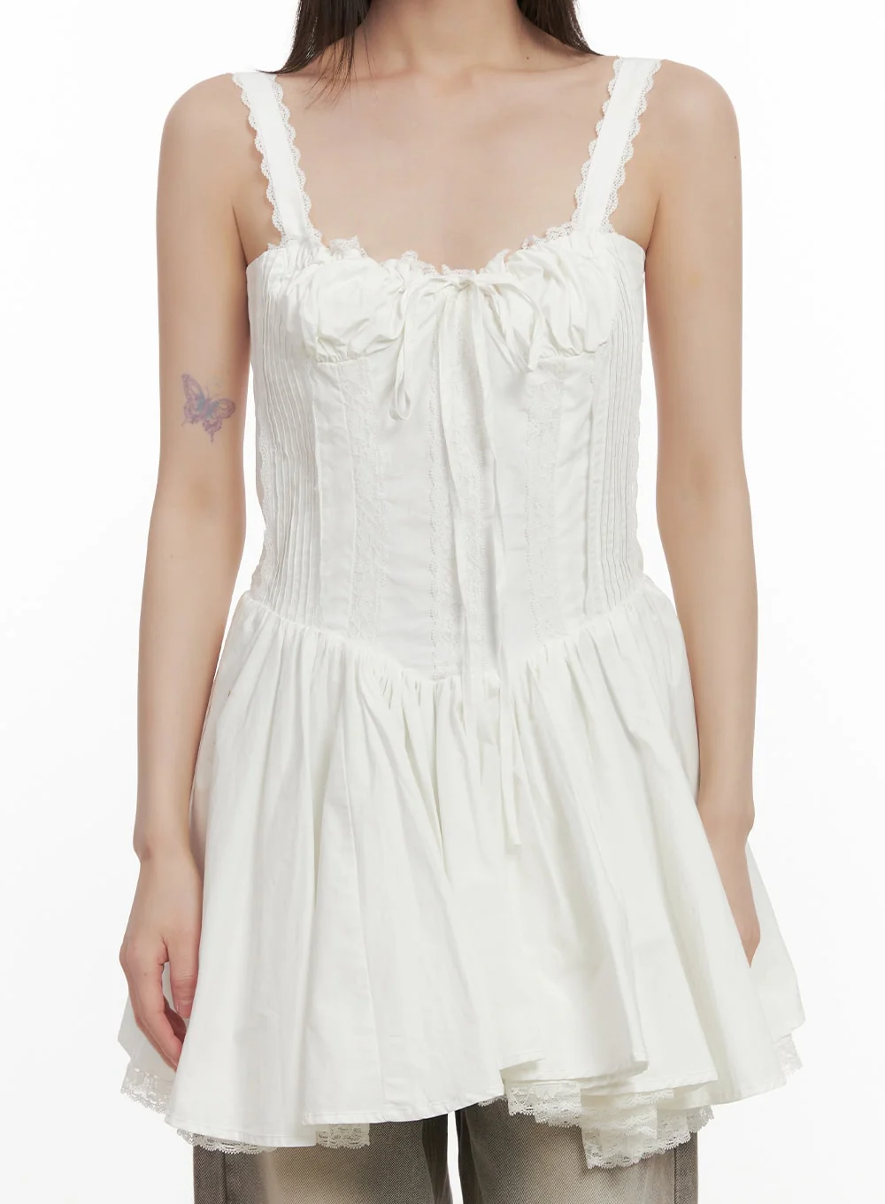 Sweetheart Lace-Up Mini Dress CD426 - Image 10
