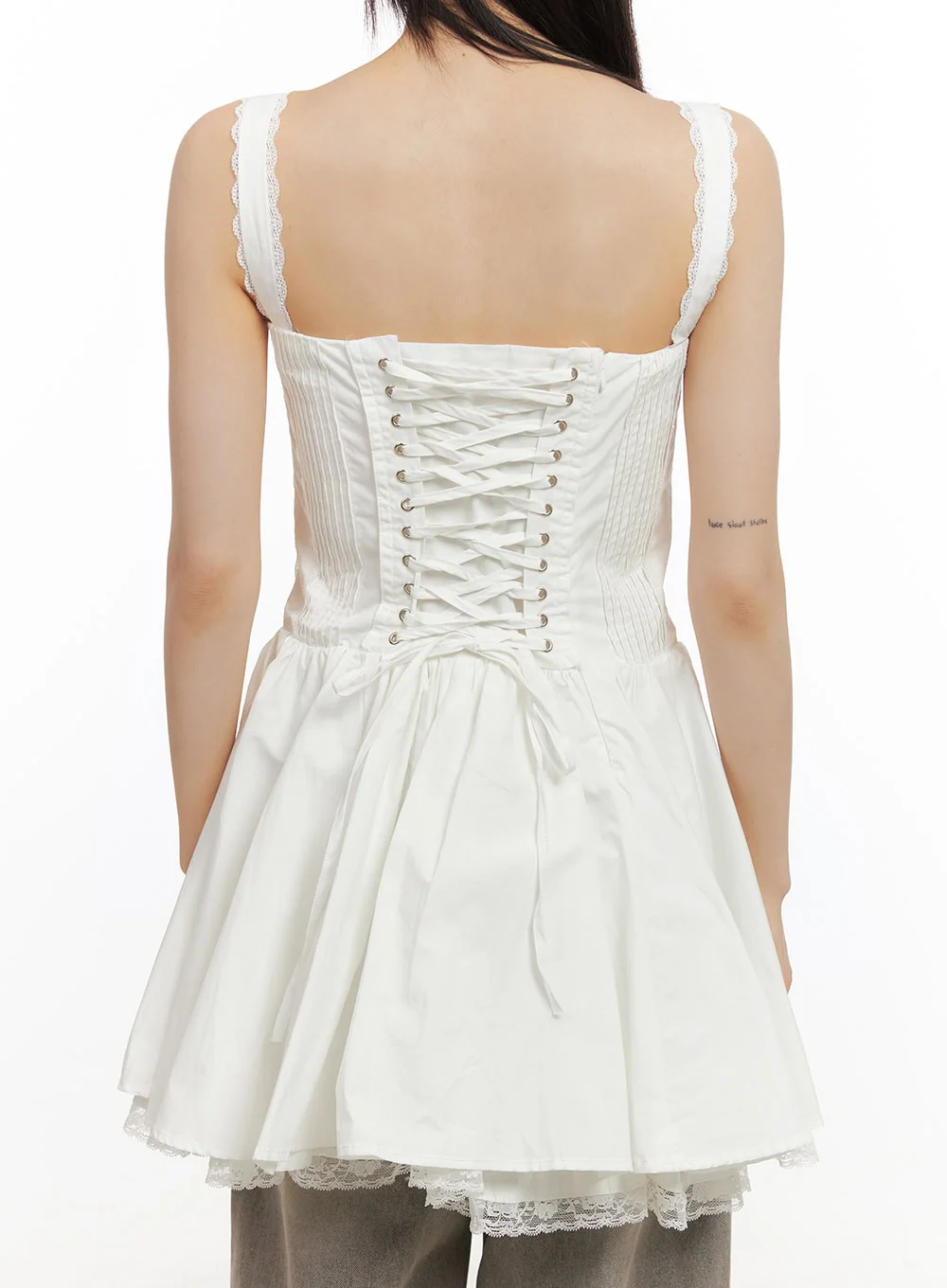 Sweetheart Lace-Up Mini Dress CD426 - Image 11