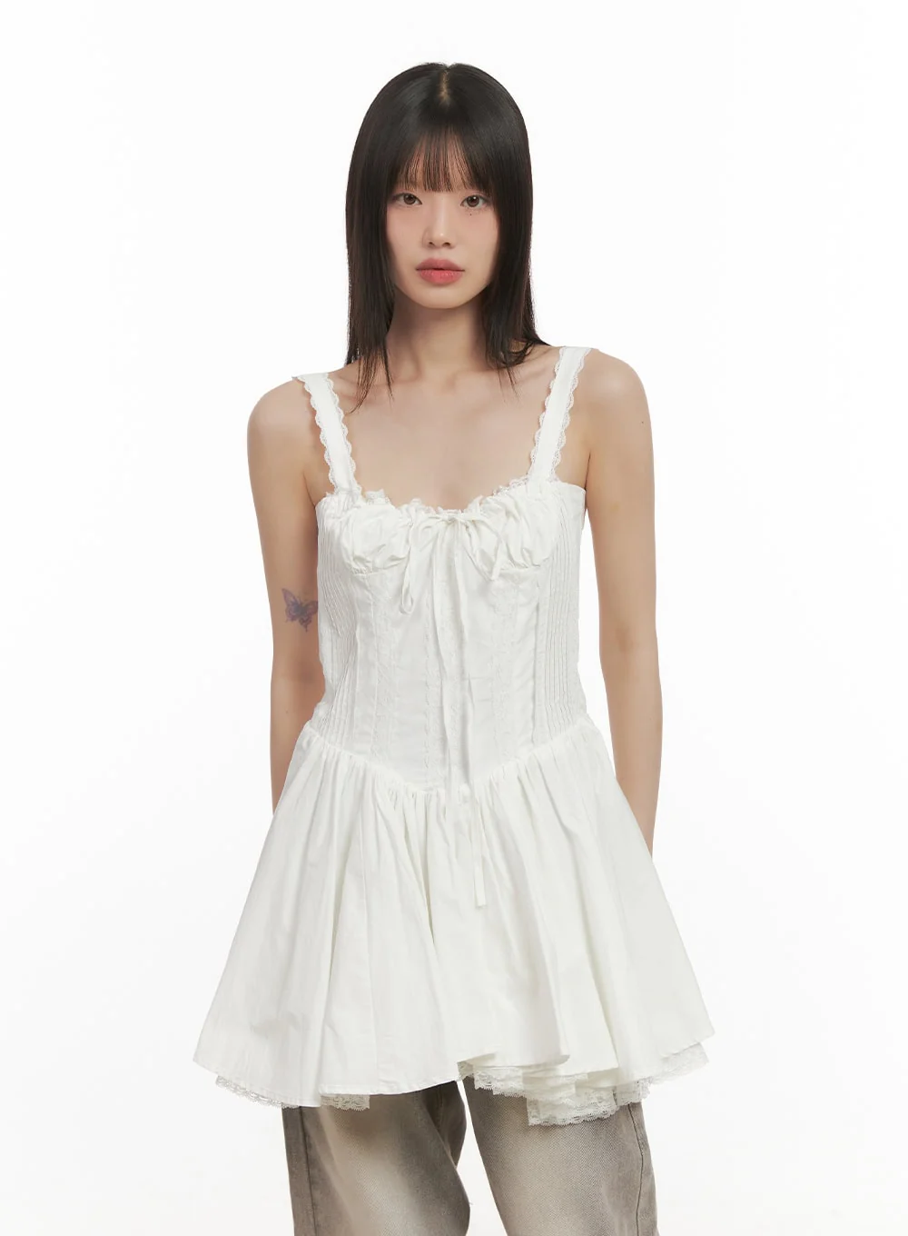 Sweetheart Lace-Up Mini Dress CD426 - Image 12