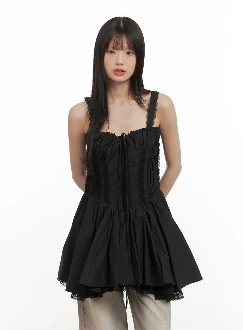 Sweetheart Lace-Up Mini Dress CD426 - Image 13
