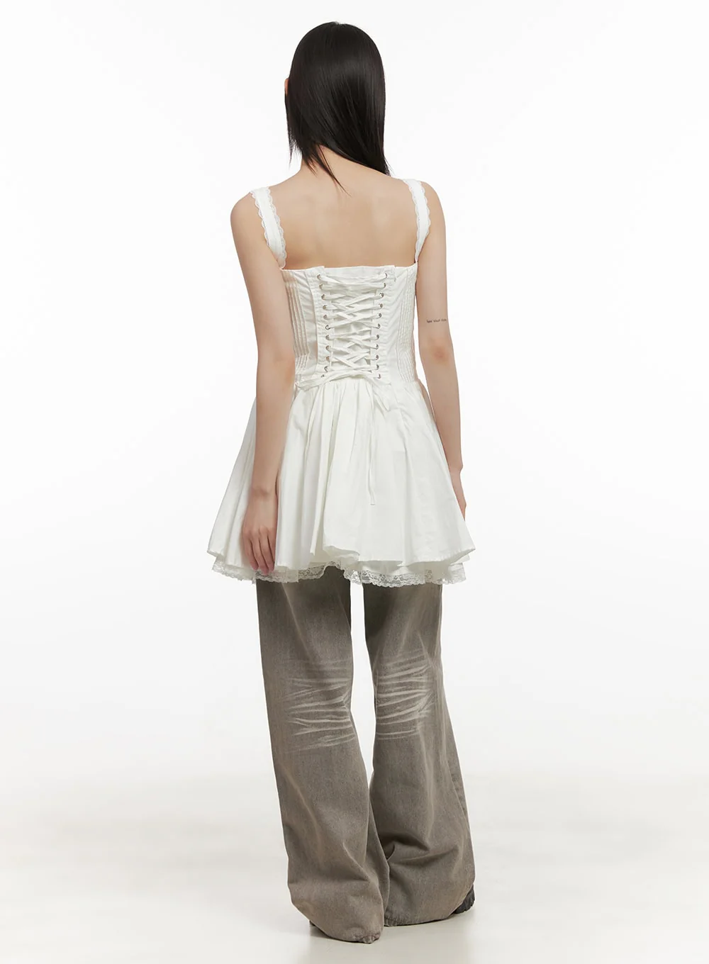 Sweetheart Lace-Up Mini Dress CD426 - Image 5