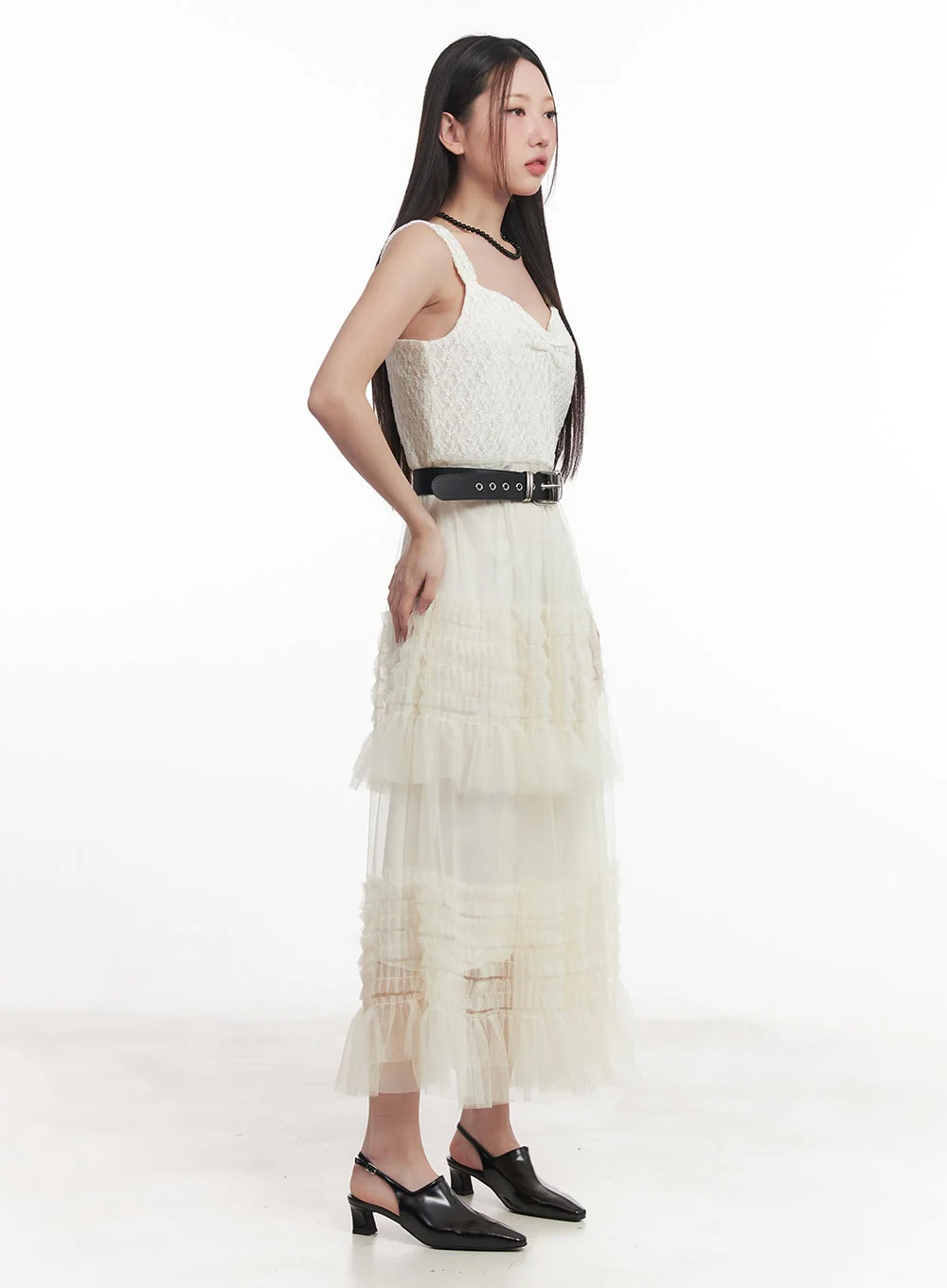 Sweetheart Ruffle Lace Maxi Dress IM528 - Image 10