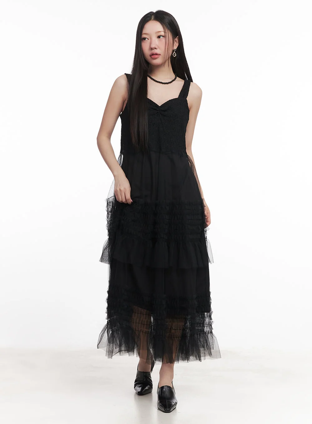 Sweetheart Ruffle Lace Maxi Dress IM528 - Image 14