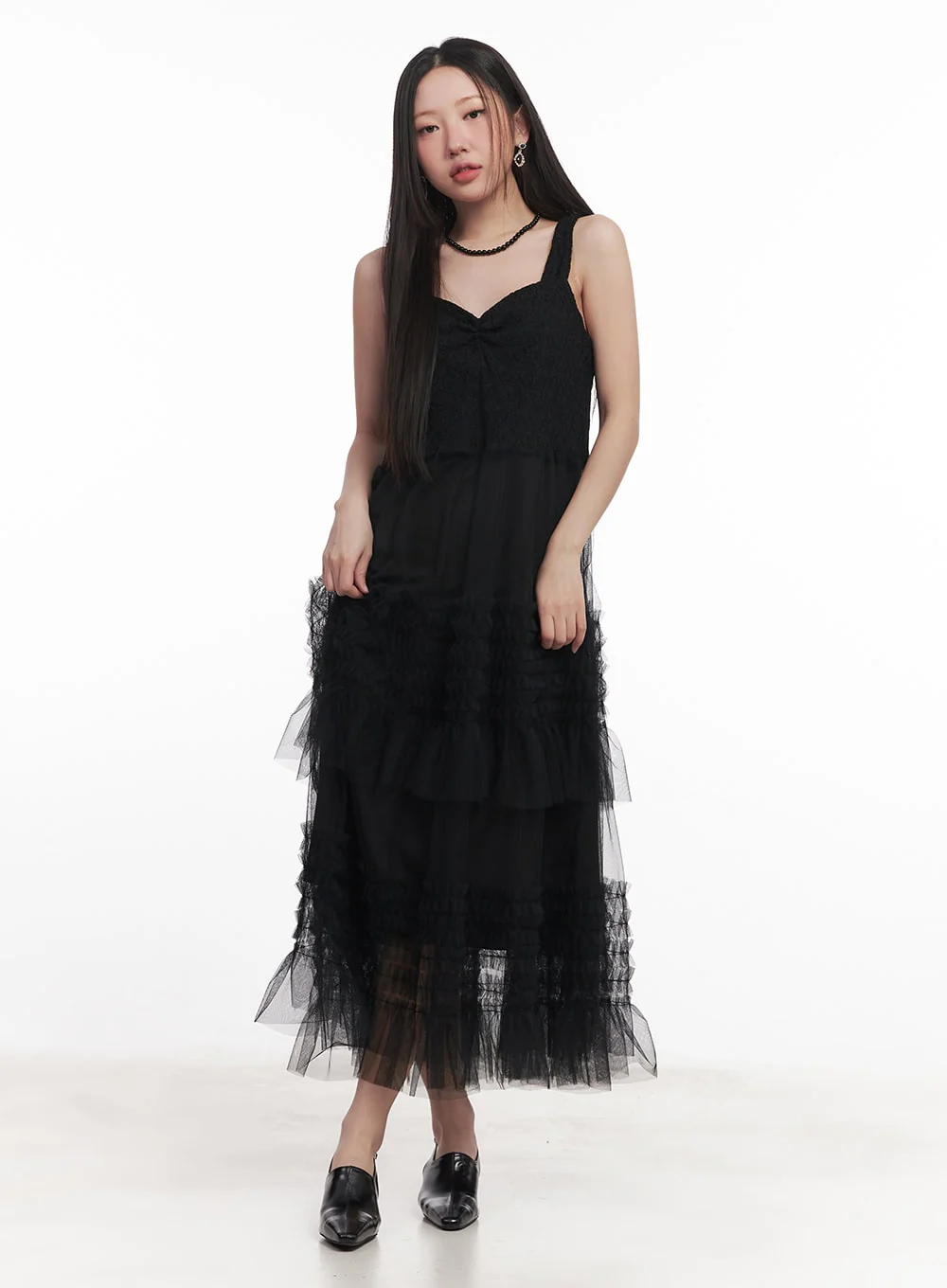 Sweetheart Ruffle Lace Maxi Dress IM528 - Image 2