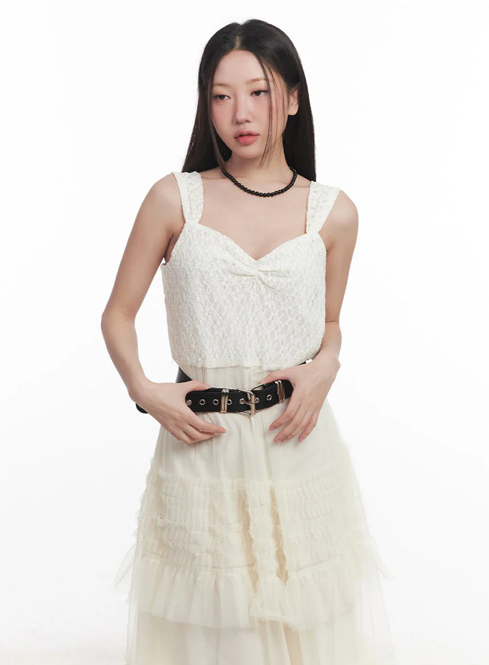 Sweetheart Ruffle Lace Maxi Dress IM528 - Image 6