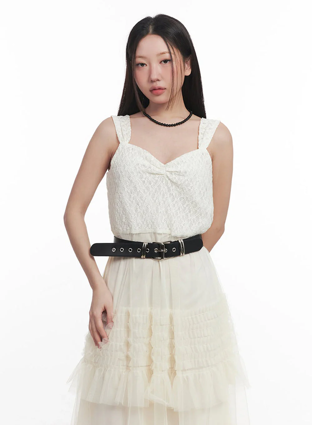 Sweetheart Ruffle Lace Maxi Dress IM528 - Image 7