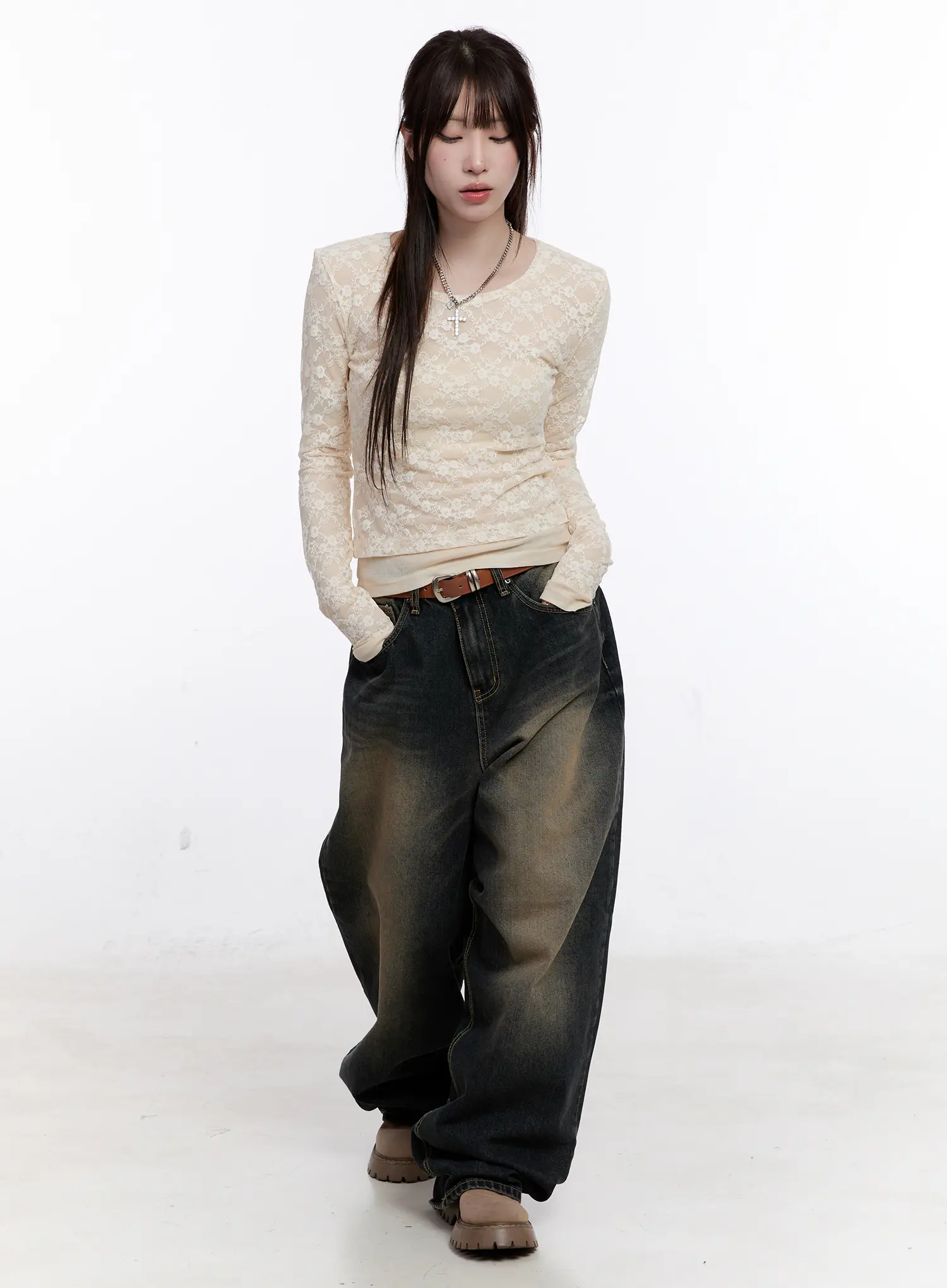 Sylvia Vintage Washed Baggy Jeans CO501 - Image 2