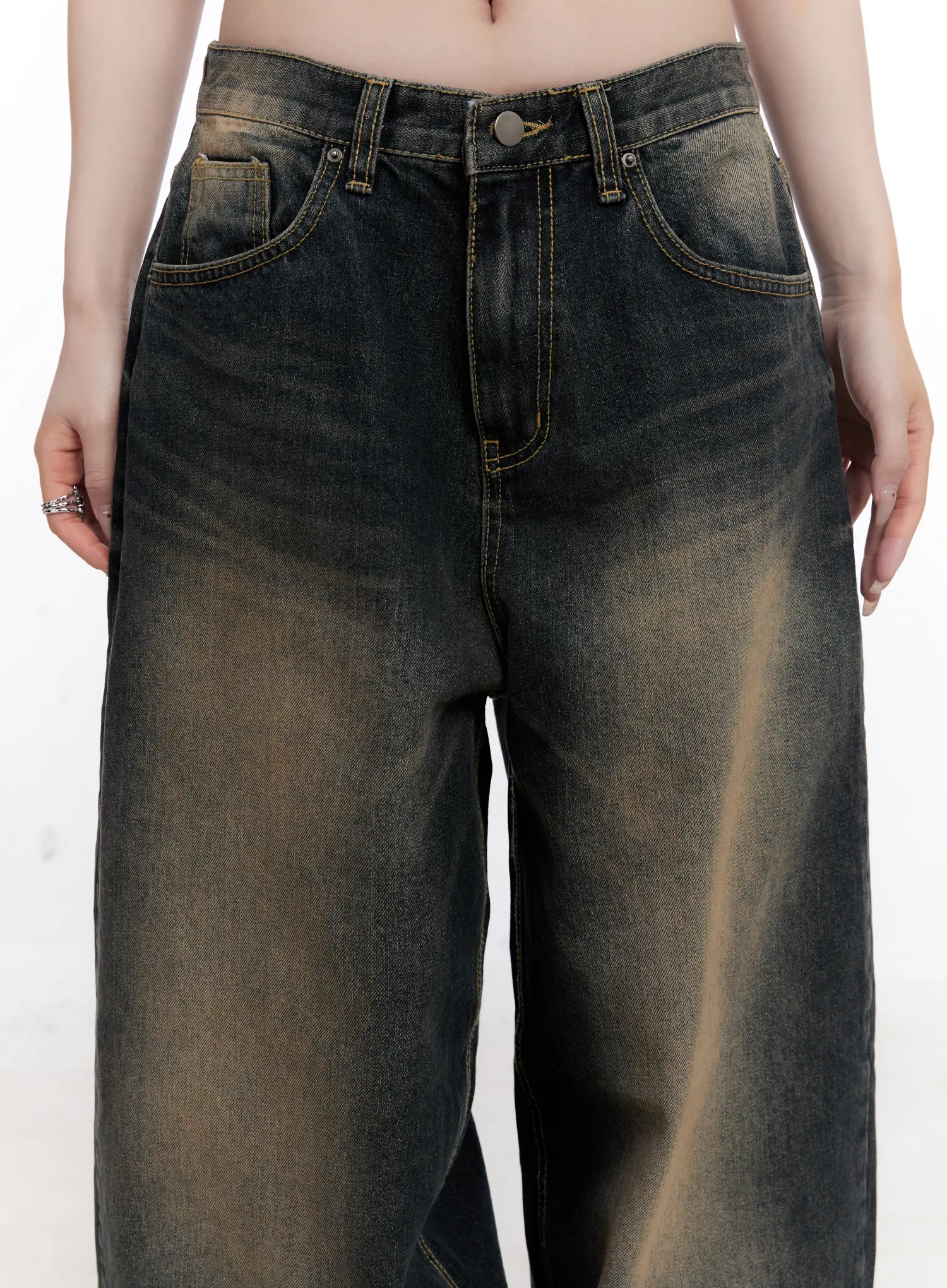Sylvia Vintage Washed Baggy Jeans CO501 - Image 3