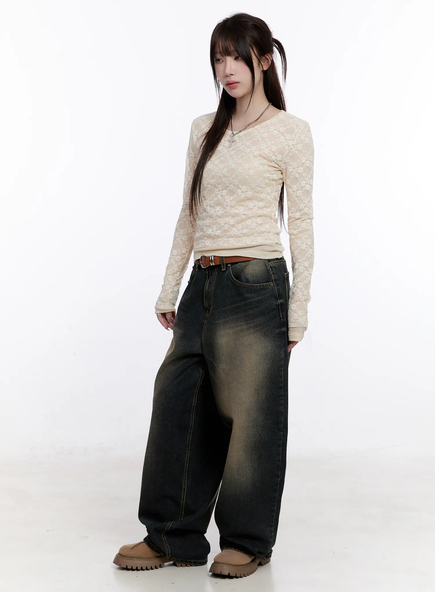 Sylvia Vintage Washed Baggy Jeans CO501 - Image 5