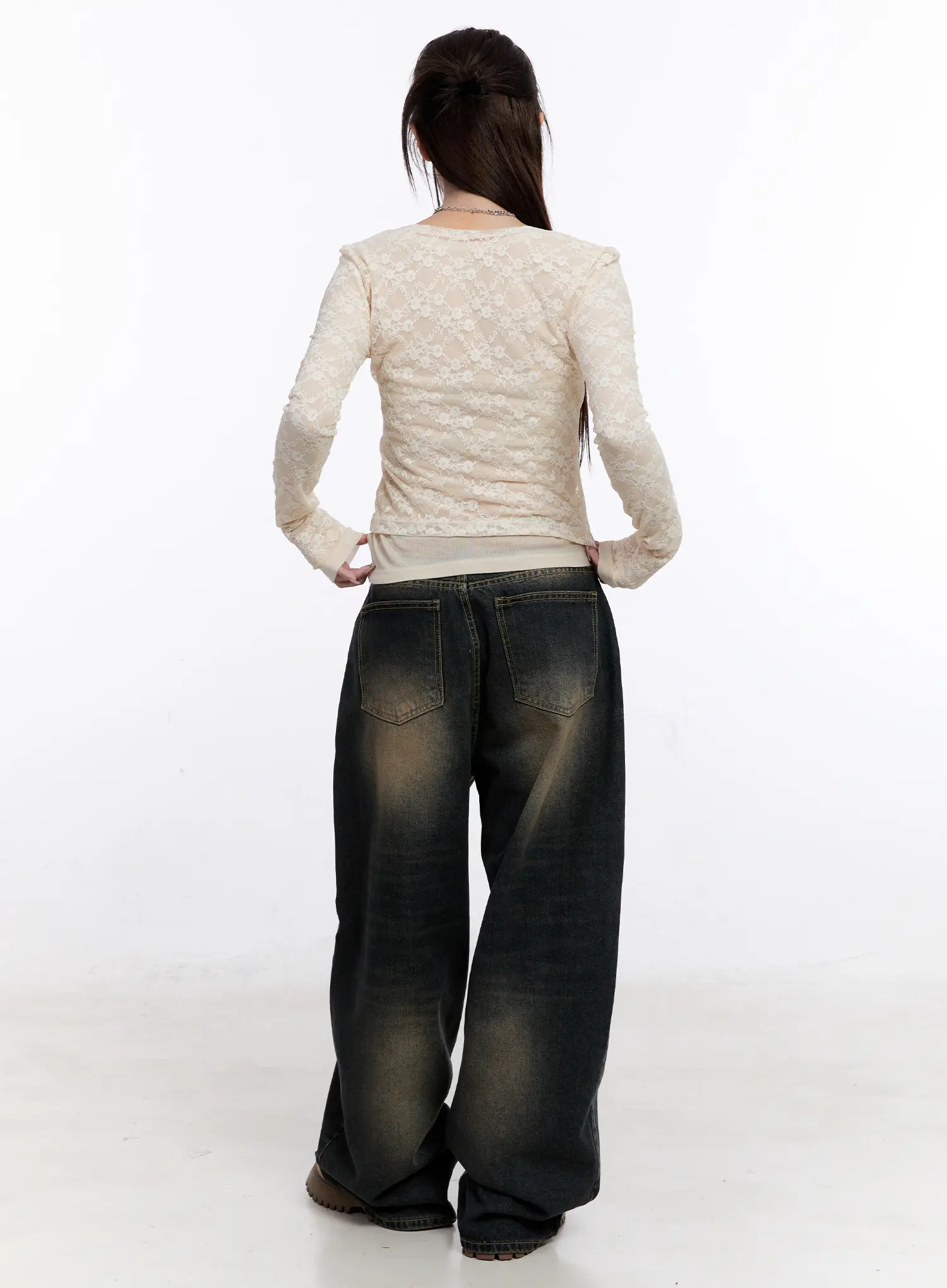 Sylvia Vintage Washed Baggy Jeans CO501 - Image 8