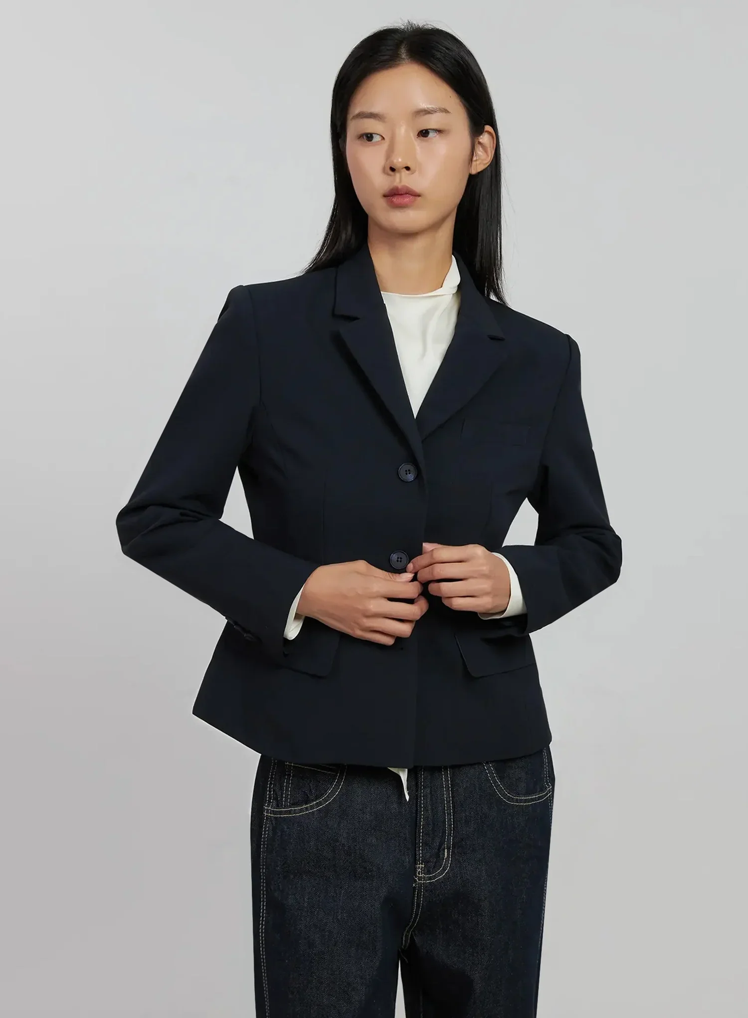 Tailored Single-Button Jacket IJ509 - Image 5