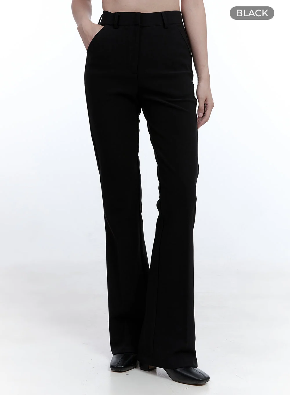 Tailored Slim-Fit Flare Trousers OO429 - Image 8