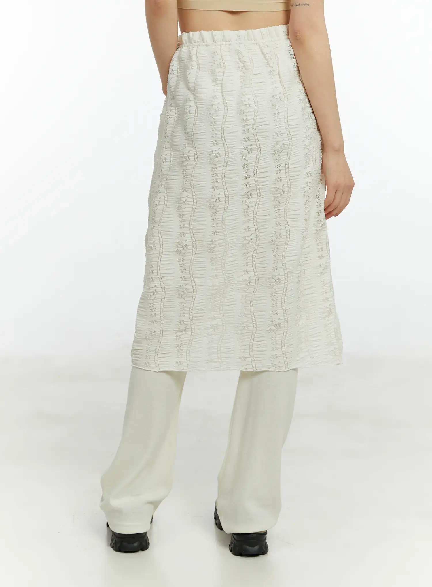Textured Maxi Skirt Pants CF509 - Image 4
