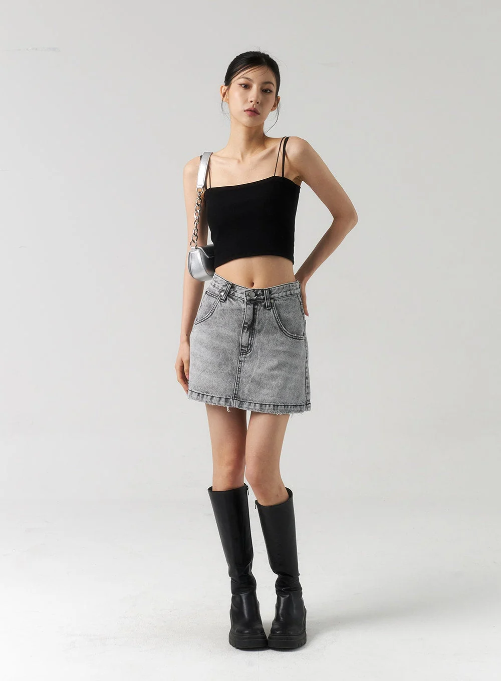 Thin Strap Cropped Top CU320 - Image 10