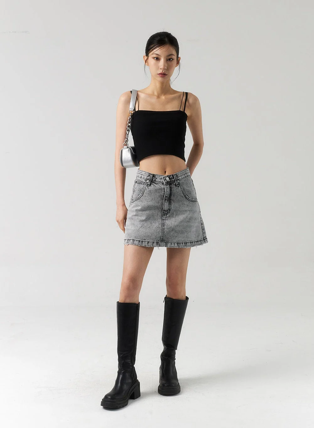 Thin Strap Cropped Top CU320 - Image 4