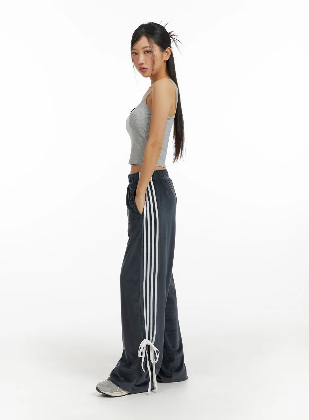 Tie-Stripe Nylon Pants CF427 - Image 2