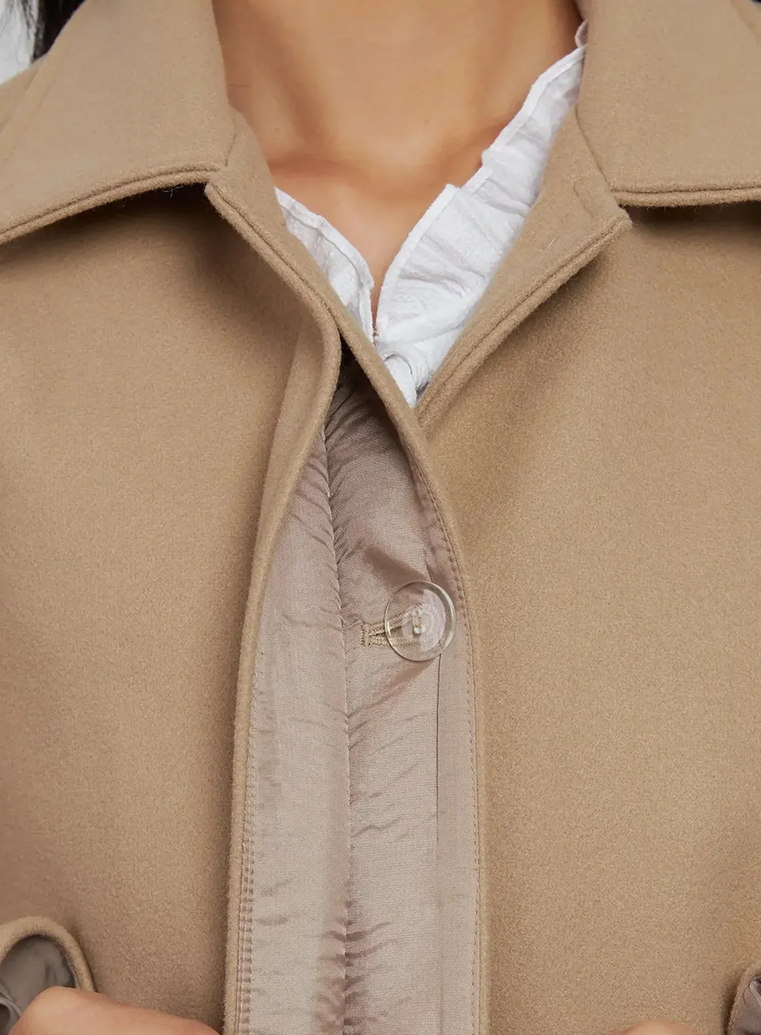 Tie Waist Cape Coat IJ509 - Image 7