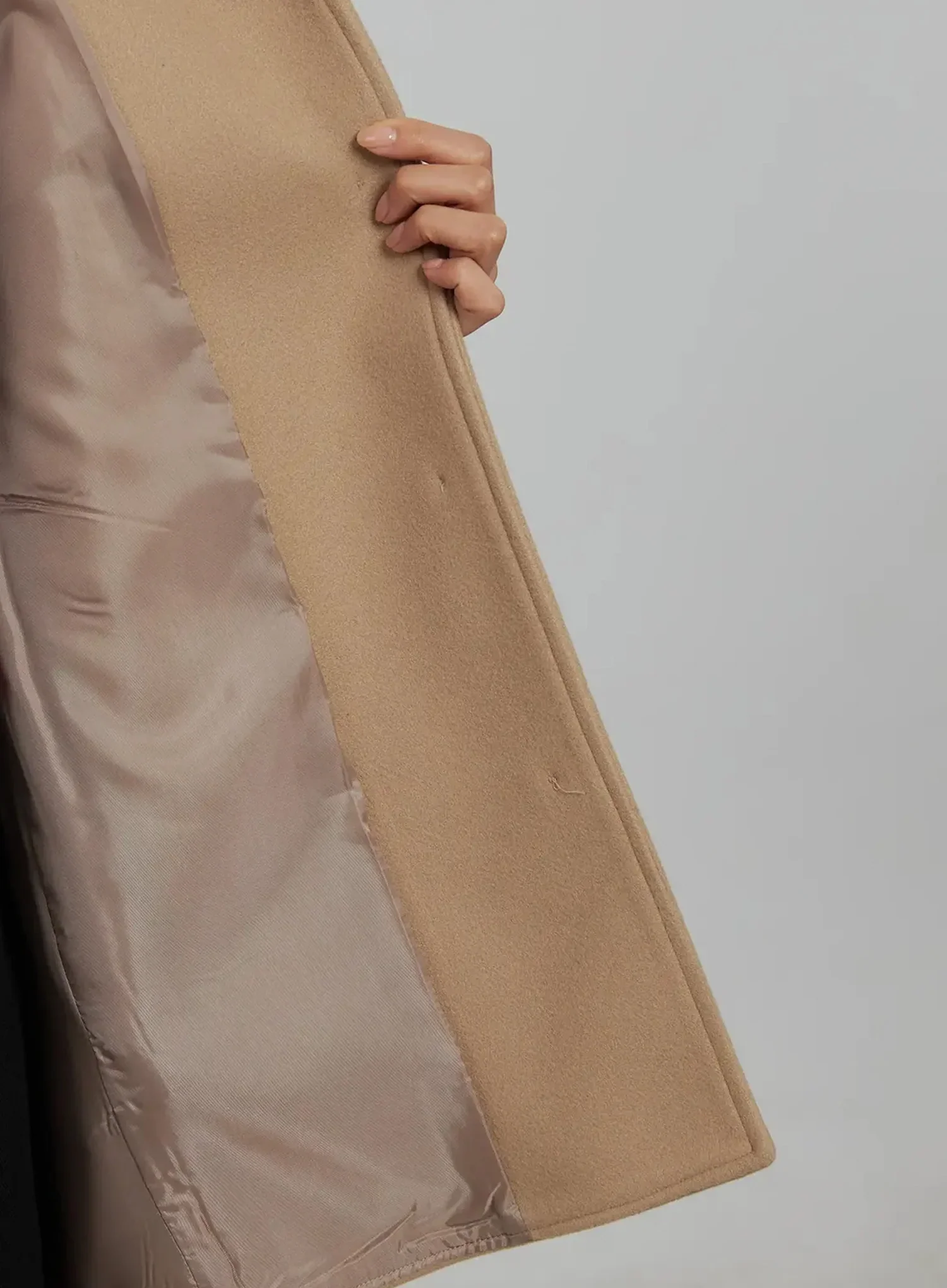 Tie Waist Cape Coat IJ509 - Image 8