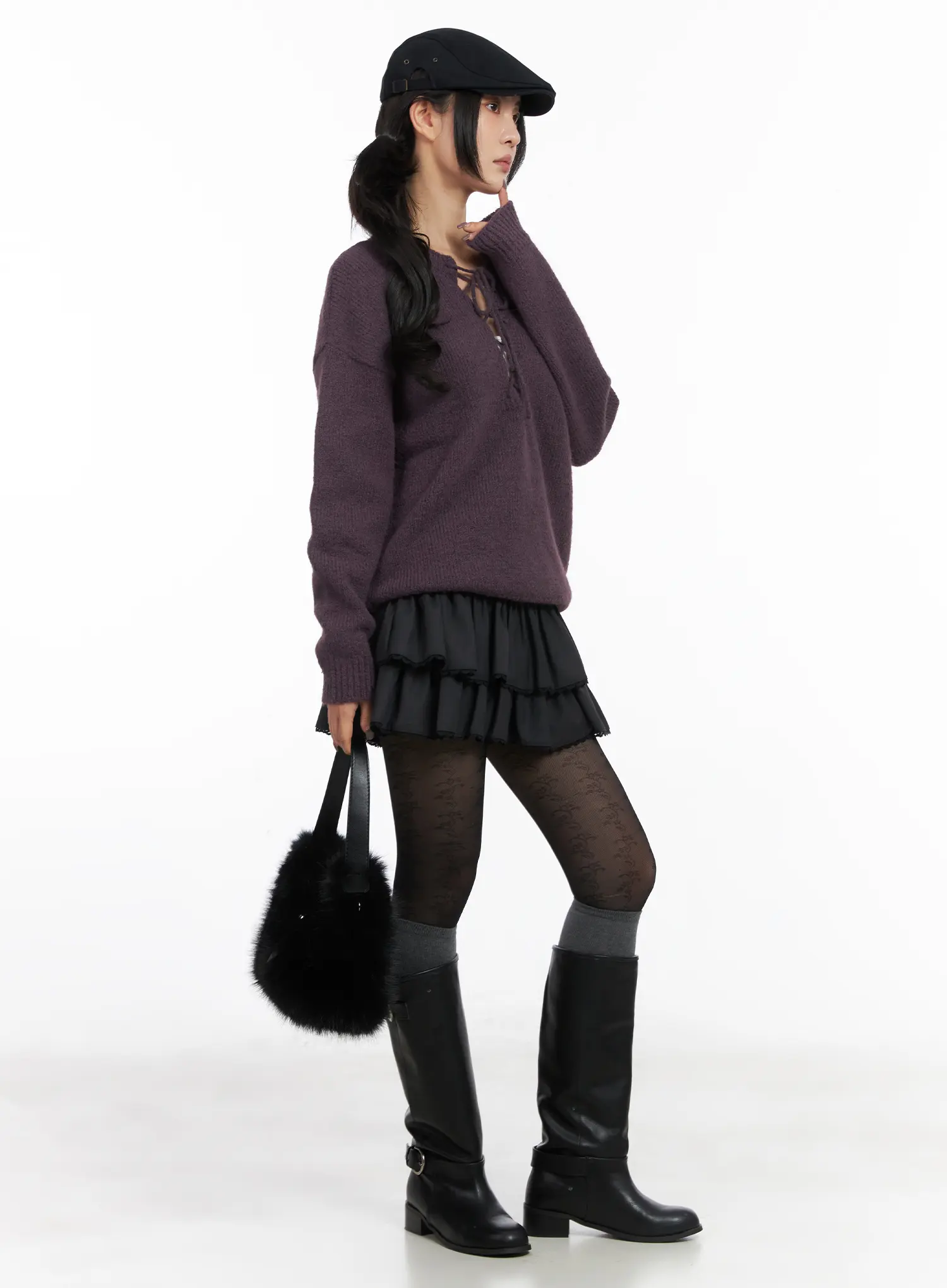 Tiered Lace Ruffle Mini Skirt CD505 - Image 5