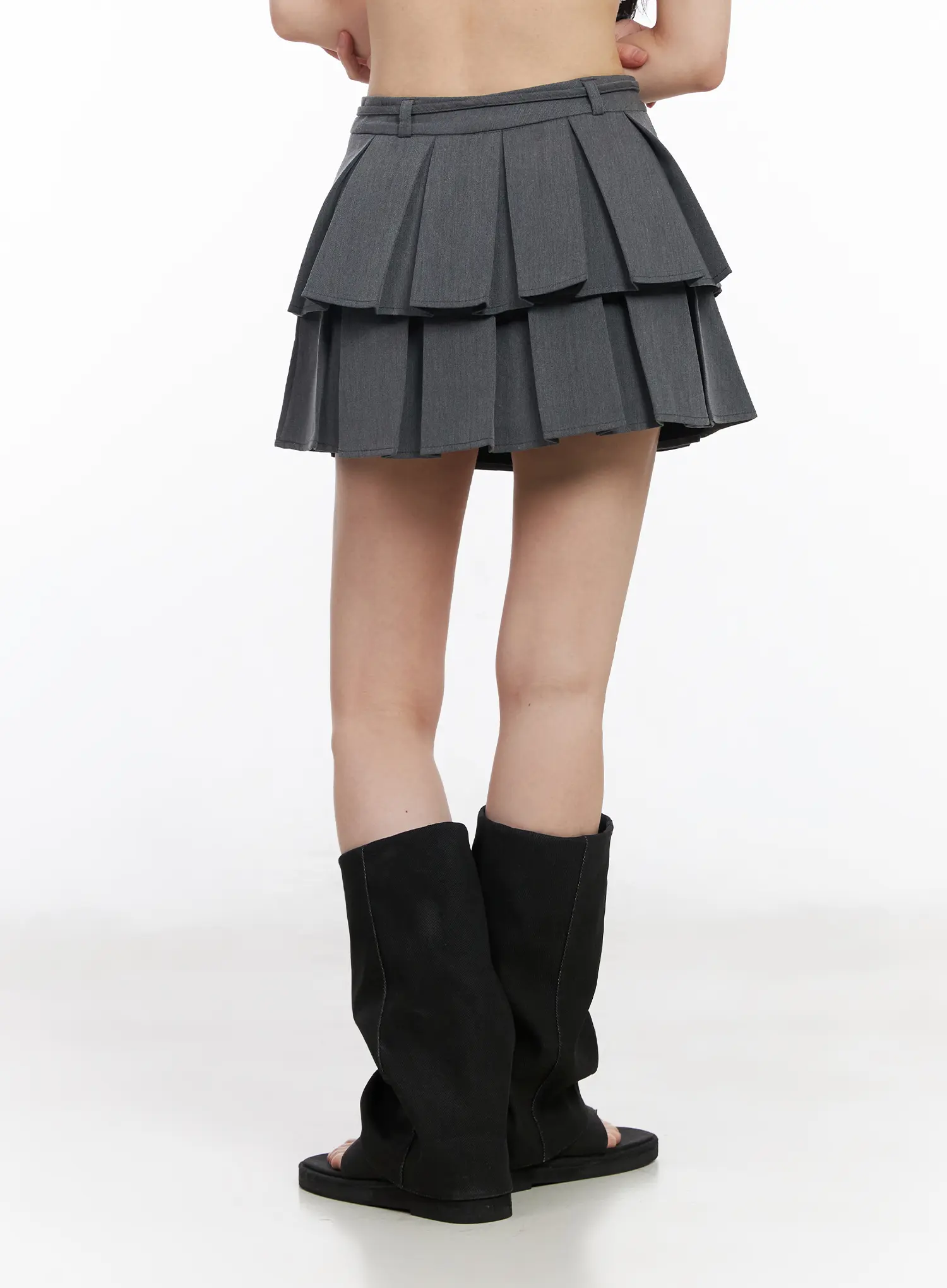 Tiered Pleated Mini Skirt CM518 - Image 4