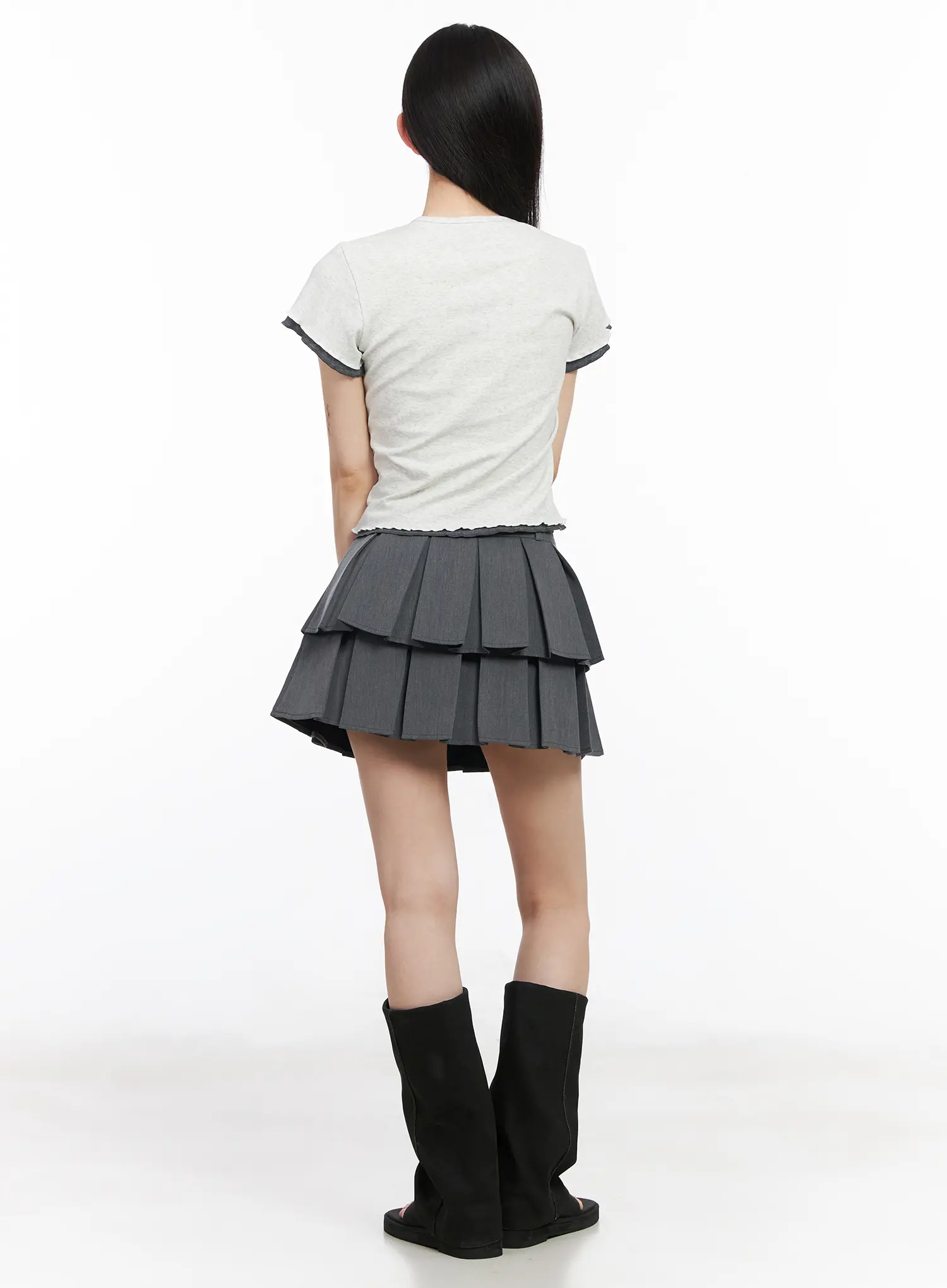 Tiered Pleated Mini Skirt CM518 - Image 6