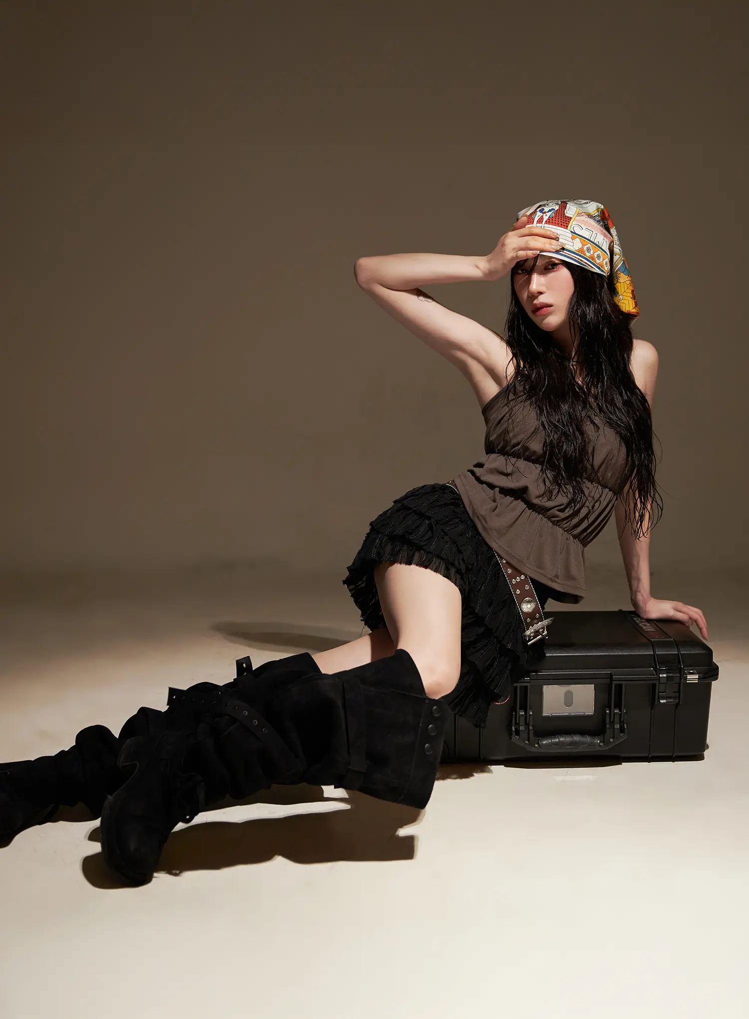 Tiered Ruffle Mini Skirt CF523 - Image 9