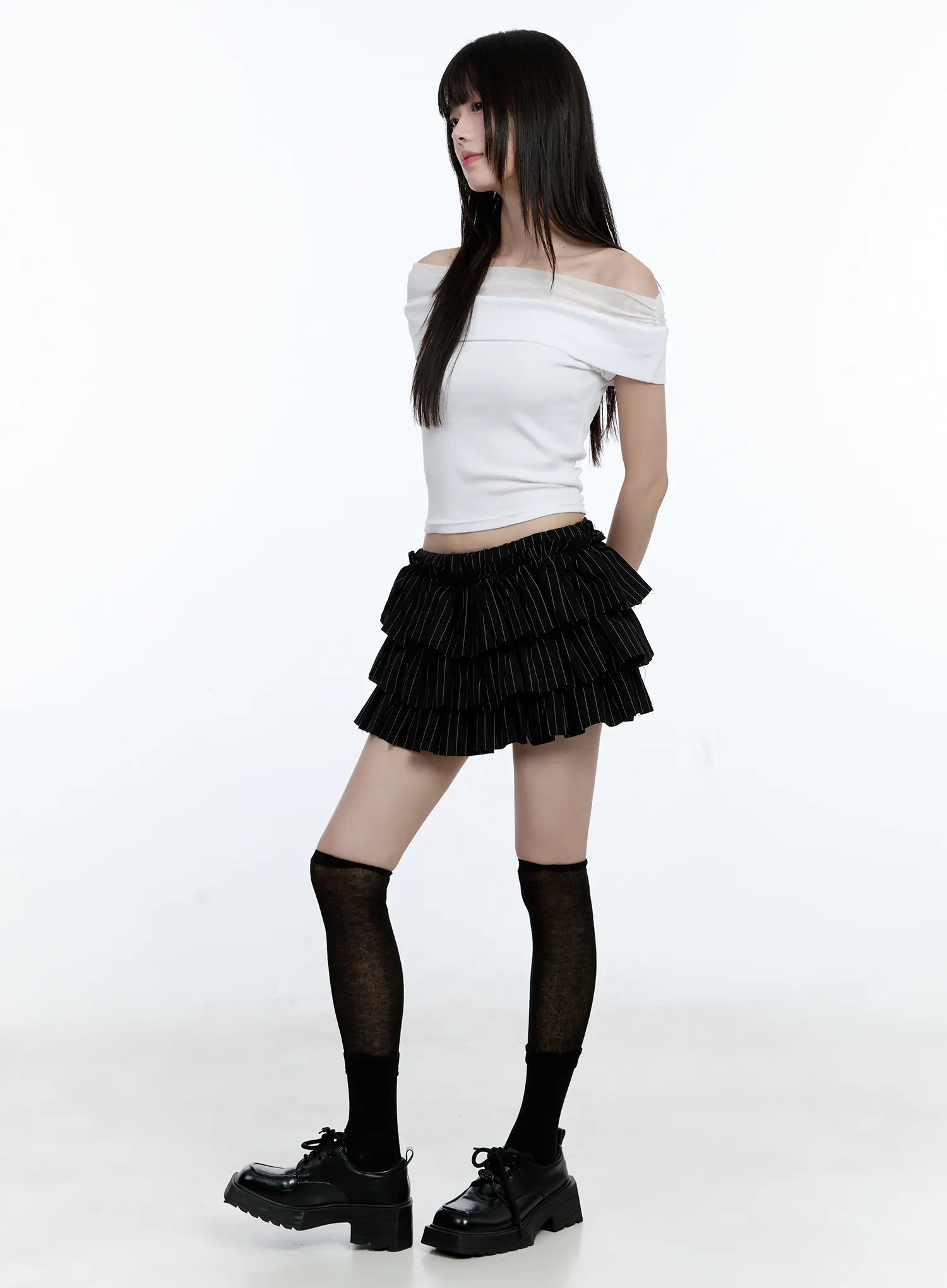 Tiered Stripe Mini Skirt CG507 - Image 7