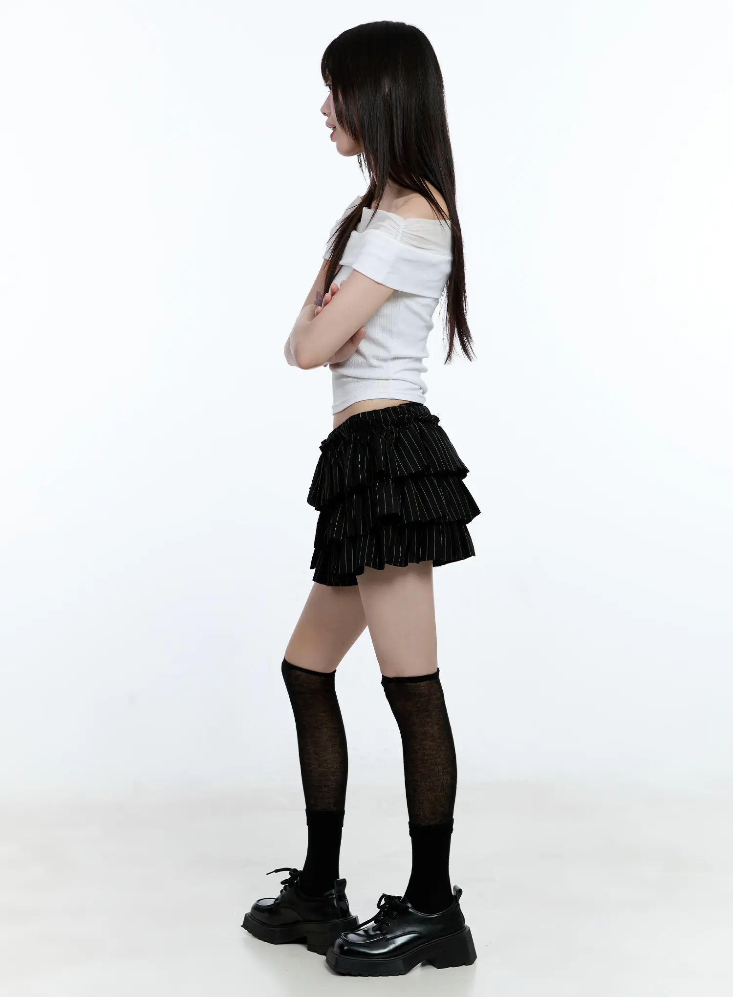 Tiered Stripe Mini Skirt CG507 - Image 8