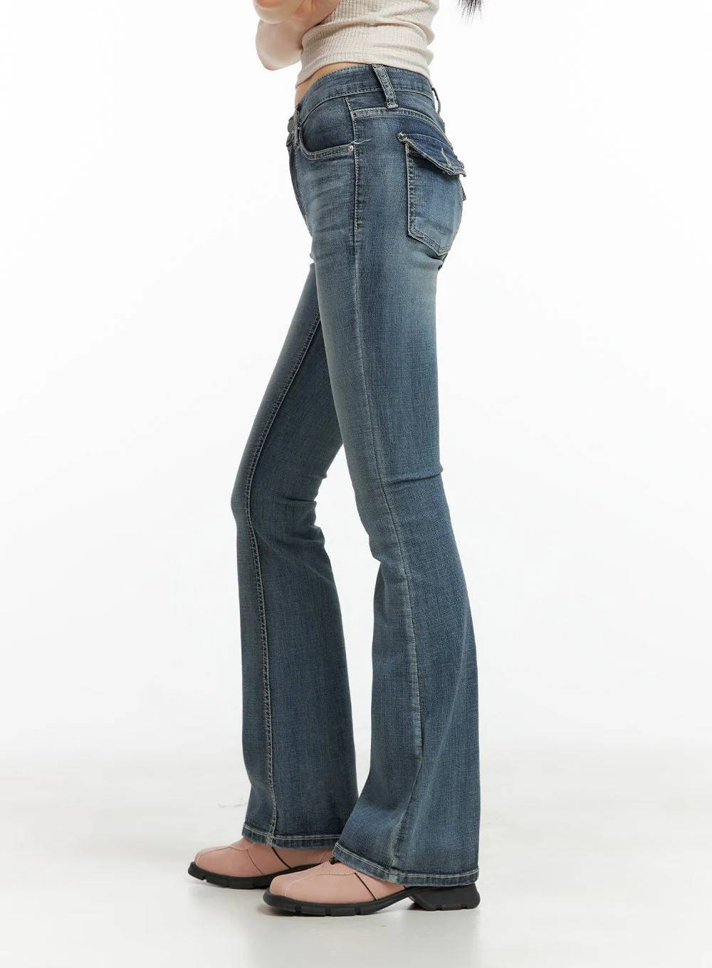 Tight Fit Low Waist Bootcut Jeans CL403 - Image 5