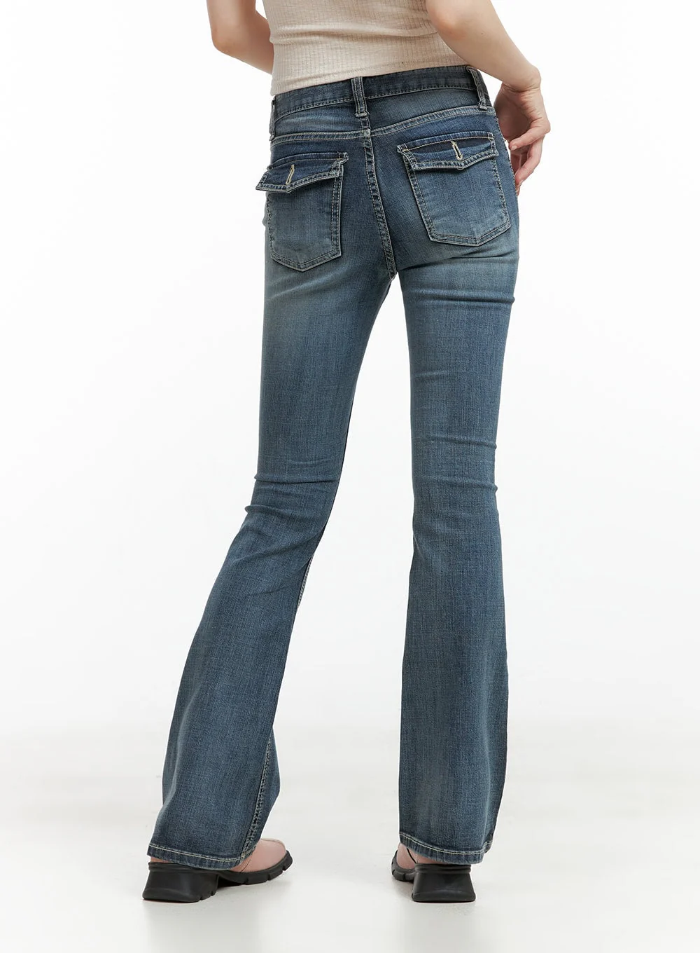 Tight Fit Low Waist Bootcut Jeans CL403 - Image 6