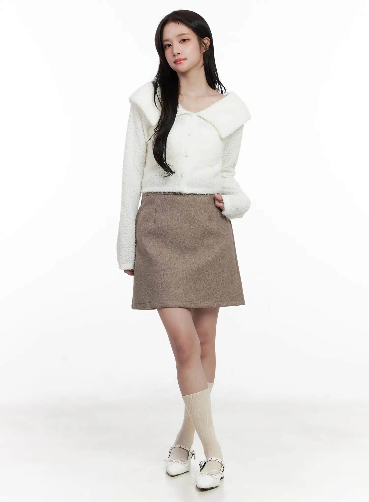 Timeless Wool A-Line Mini Skirt CN526 - Image 5